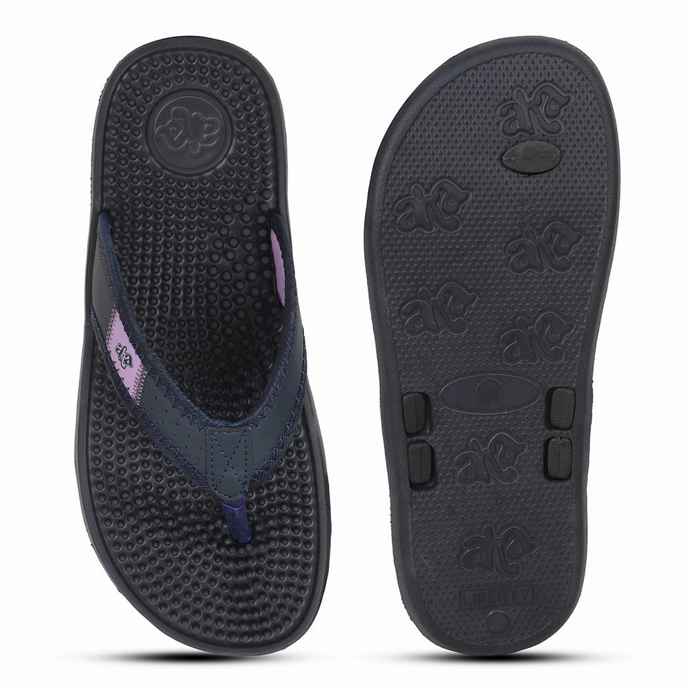 A-HA Navy Blue Casual Slipper For Women ACUPLUS-2 By Liberty