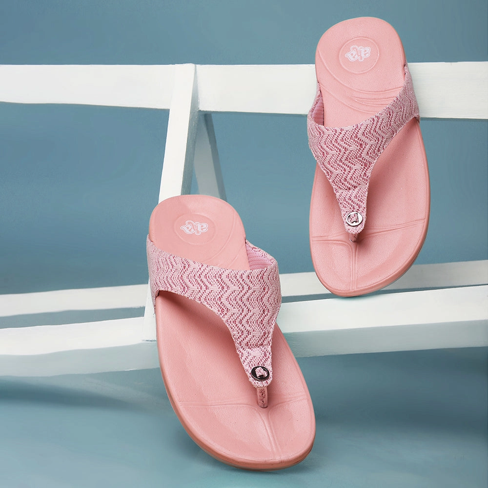 A-HA Peach Casual Slipper For Women DIVA-60E By Liberty