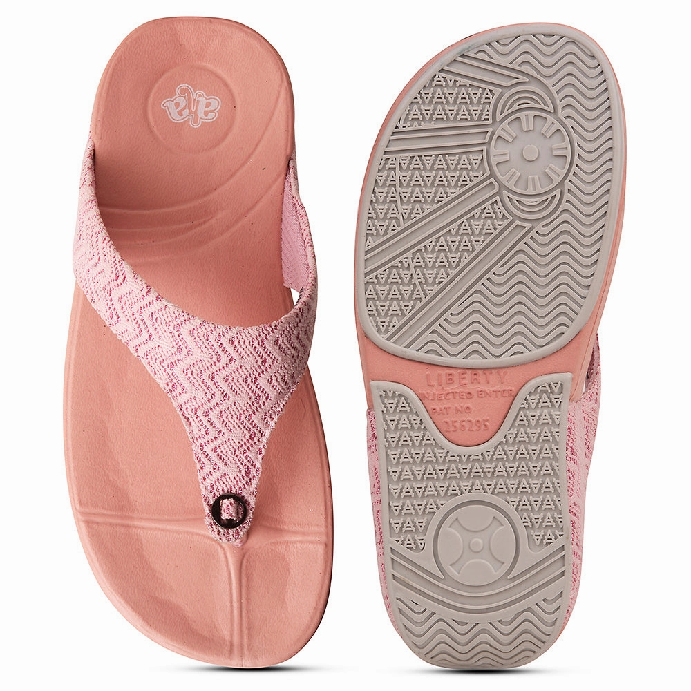 A-HA Peach Casual Slipper For Women DIVA-60E By Liberty