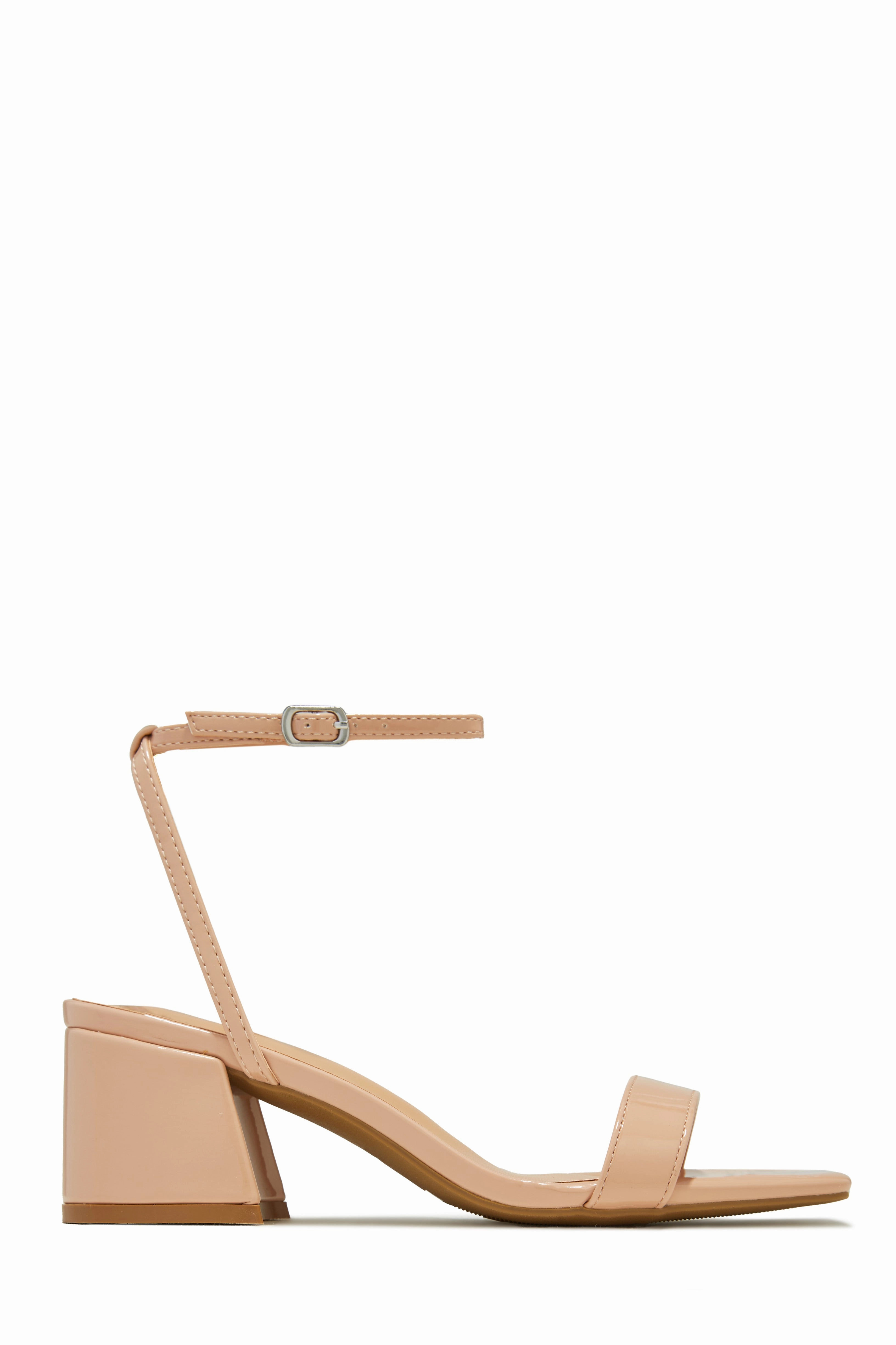 Alina Block Mid Heels - Nude