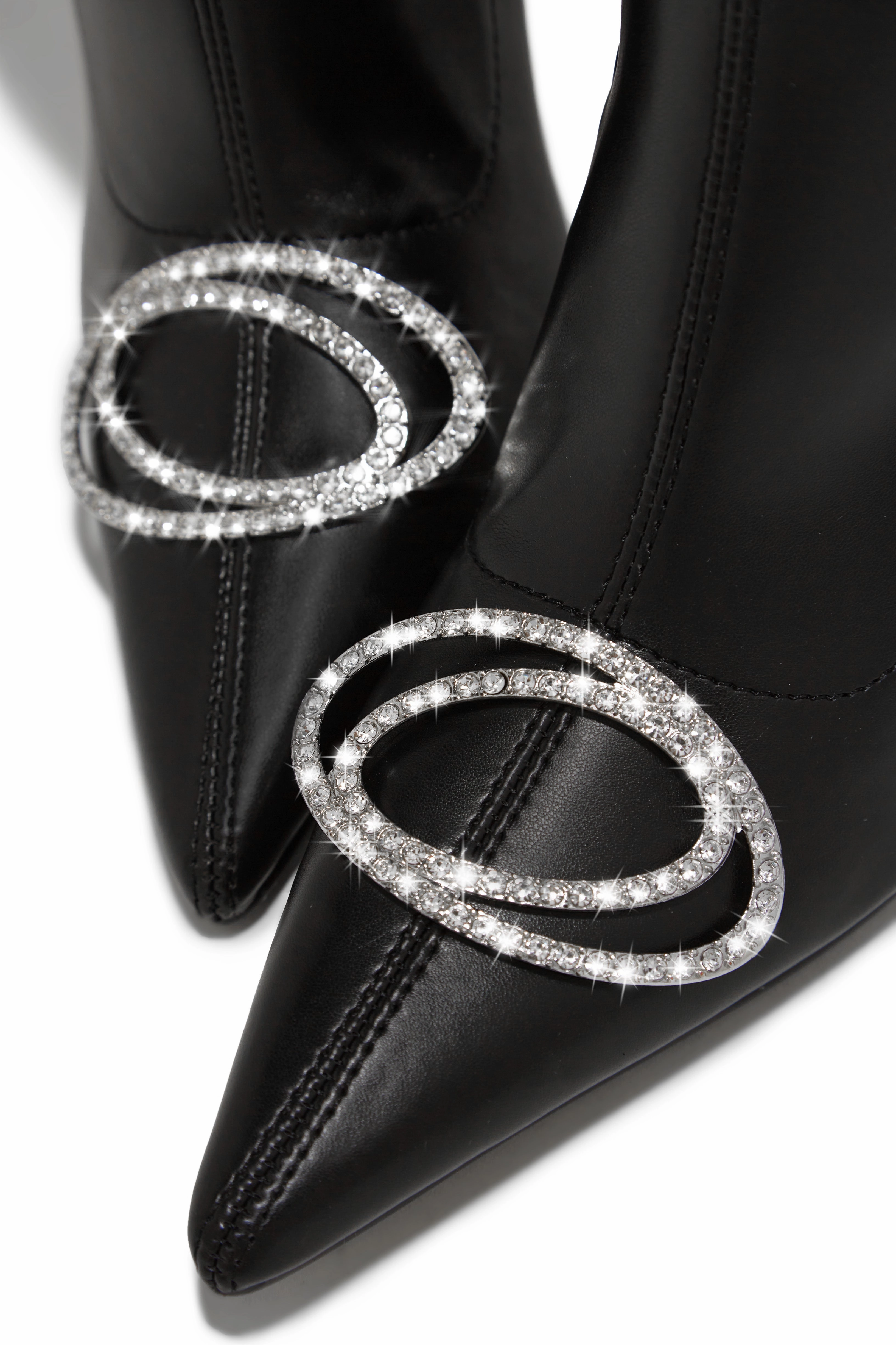 Alisa Embellished Ankle Boots - Black