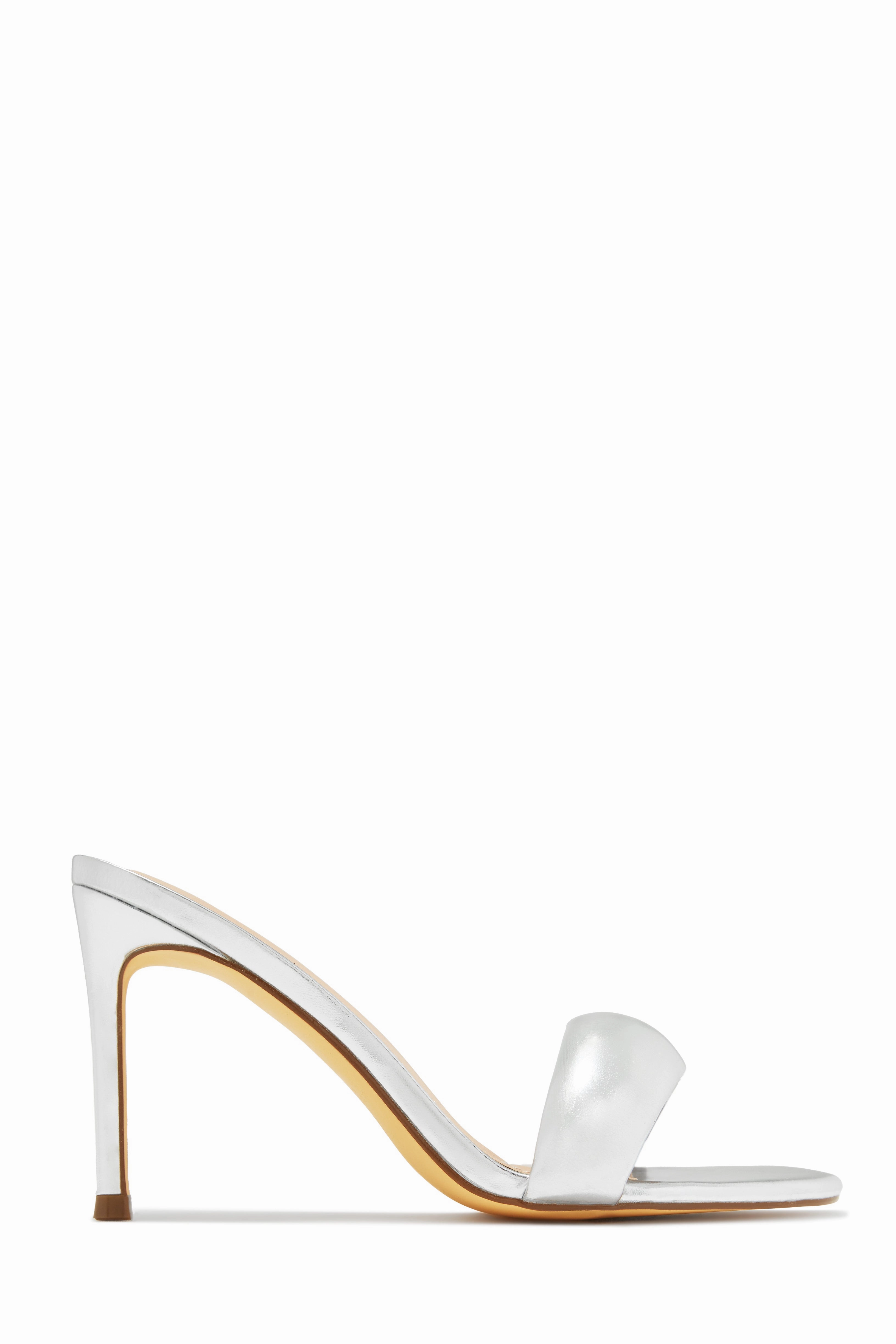 Alisha Mid Heel Mules - Silver