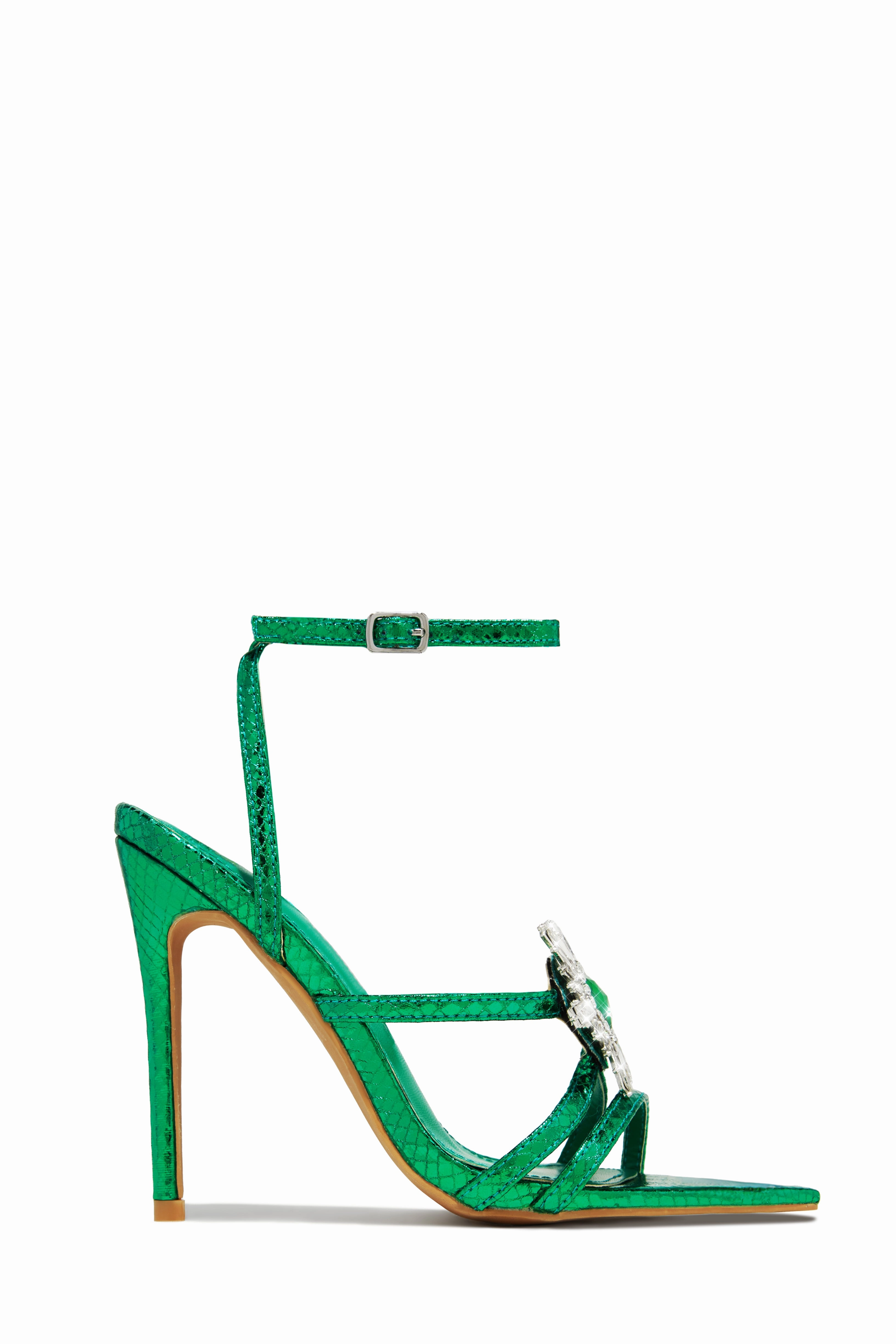 Ameira Embellished High Heels - Gold