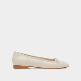 ANISA BALLET FLATS CREME CRINKLE PATENT