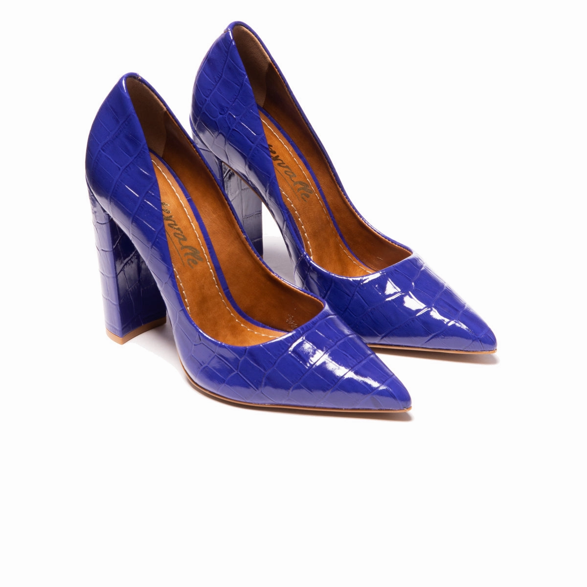 Antonella Violet Patent Croco