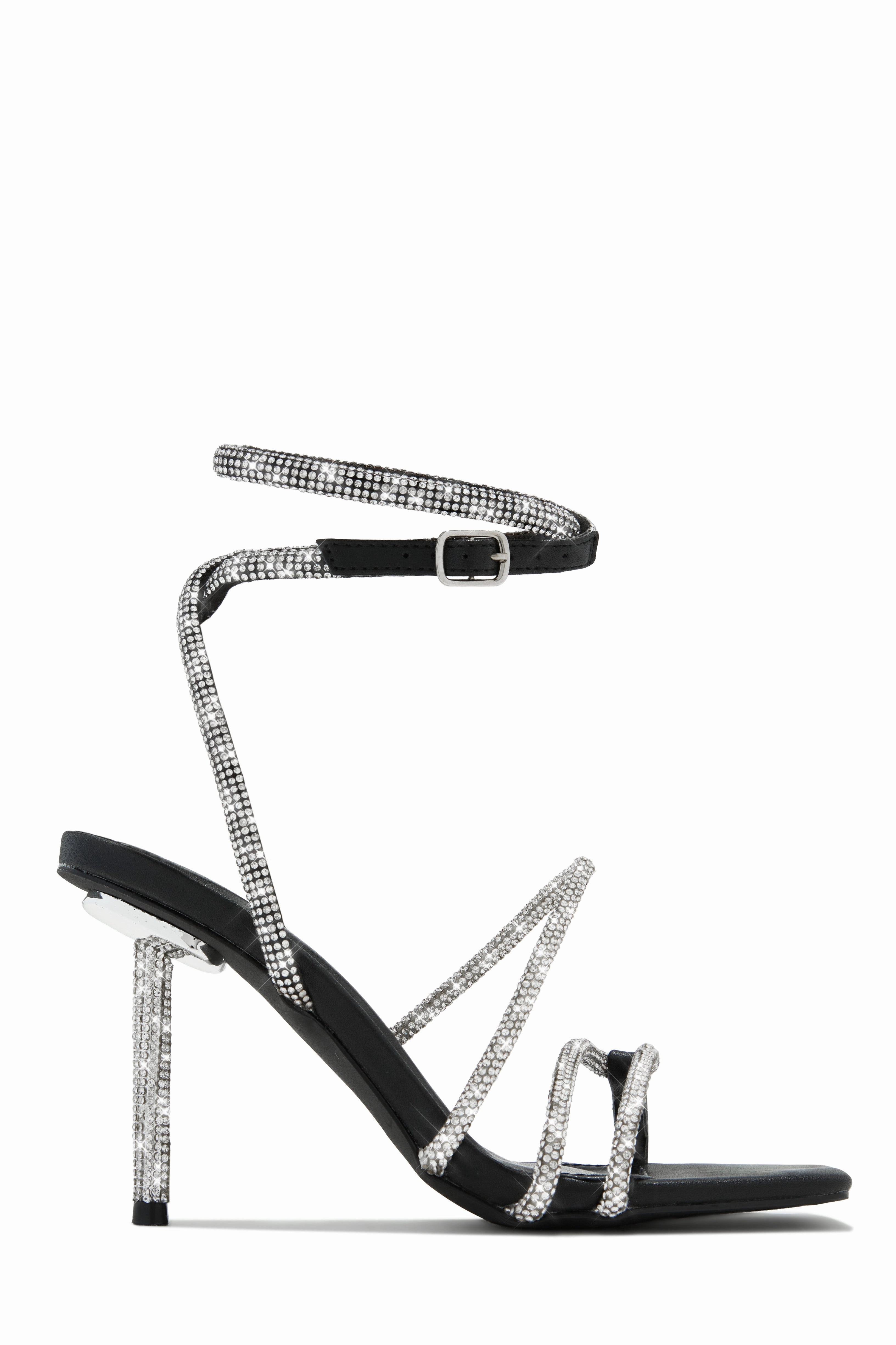 Ayiana Embellished Heels - Silver
