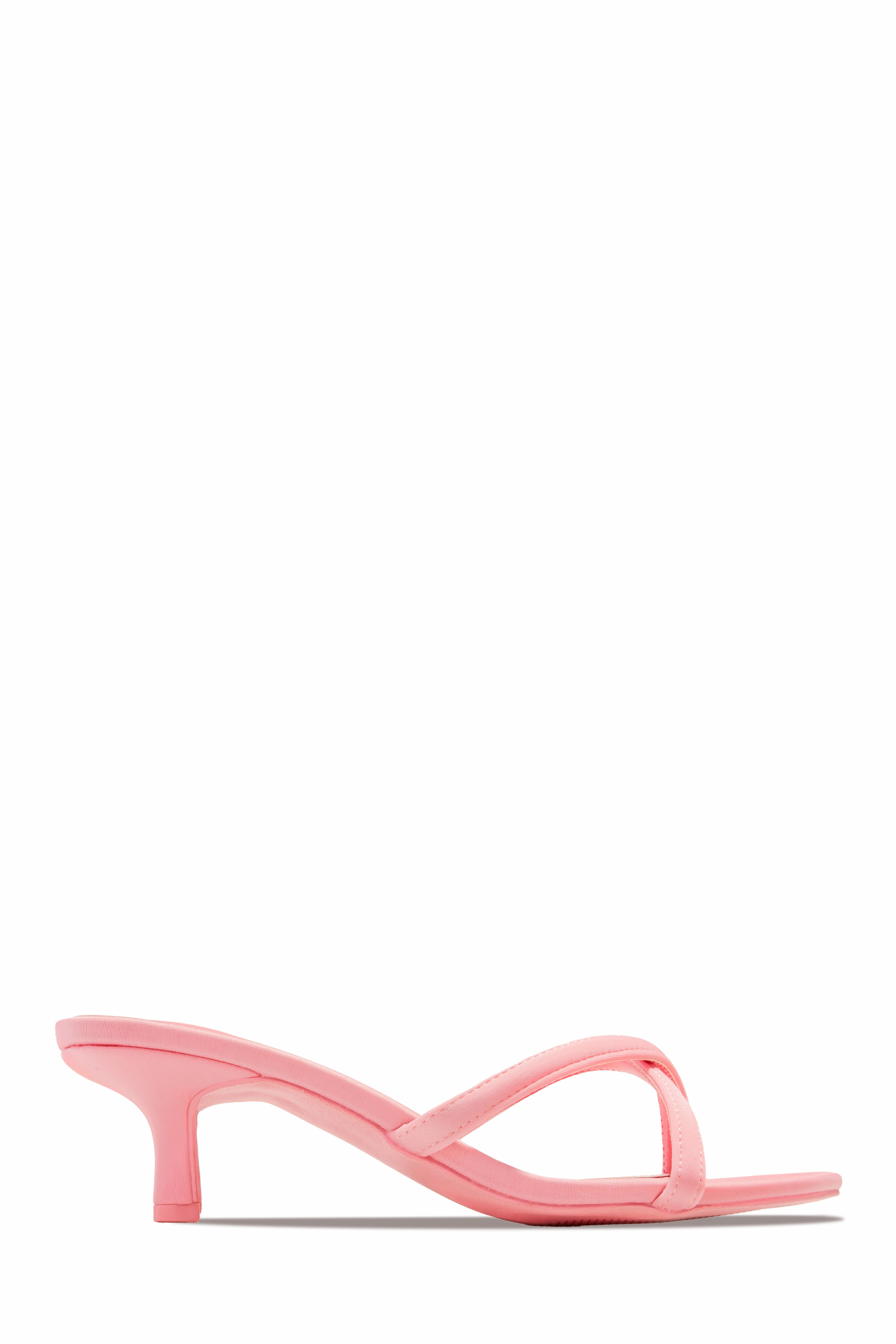 Aylina Kitten Heel Mules - Orange
