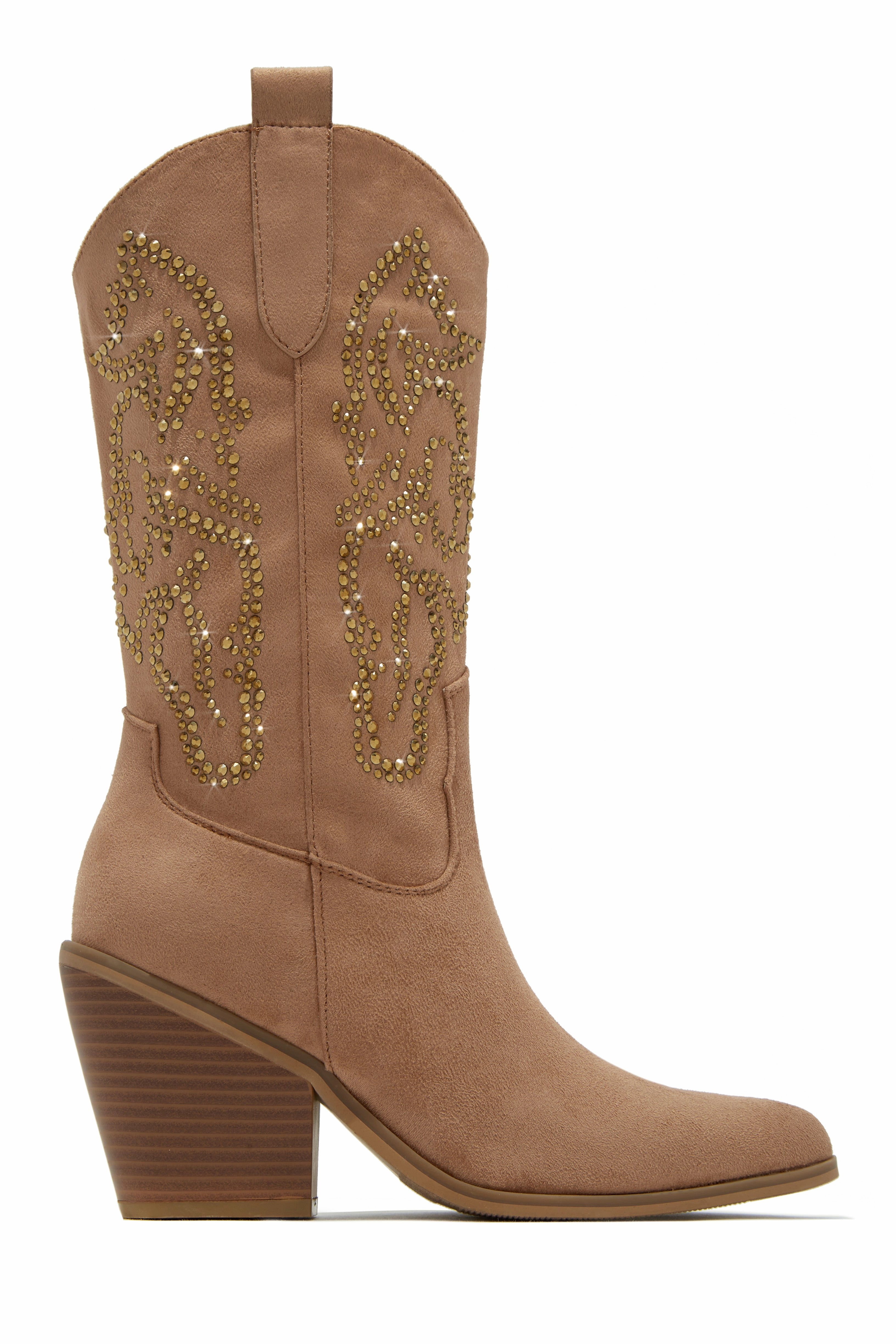 Best In The West Embellished Cowgirl Boots - Silver