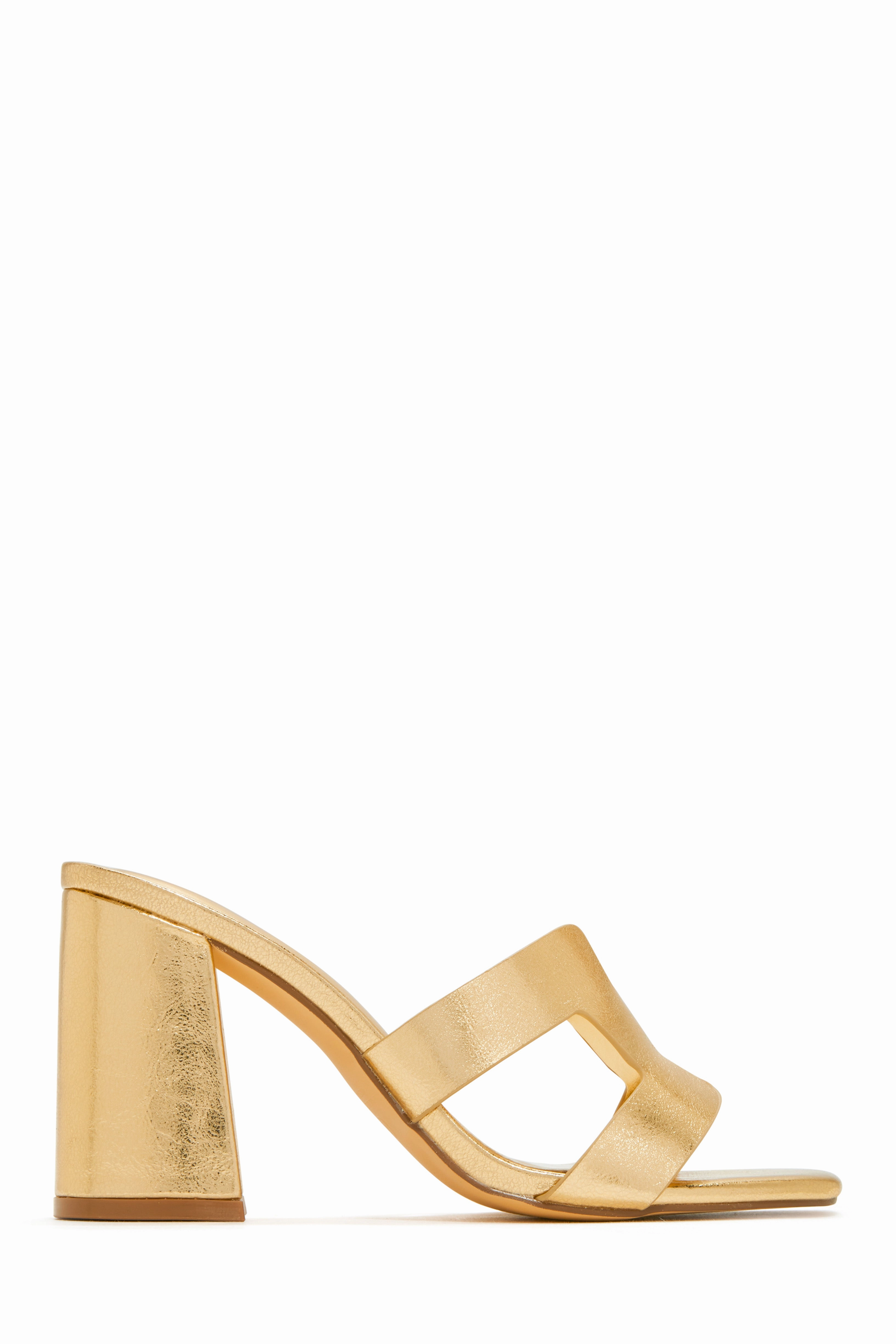 Bianka Block Mid Heels - Silver