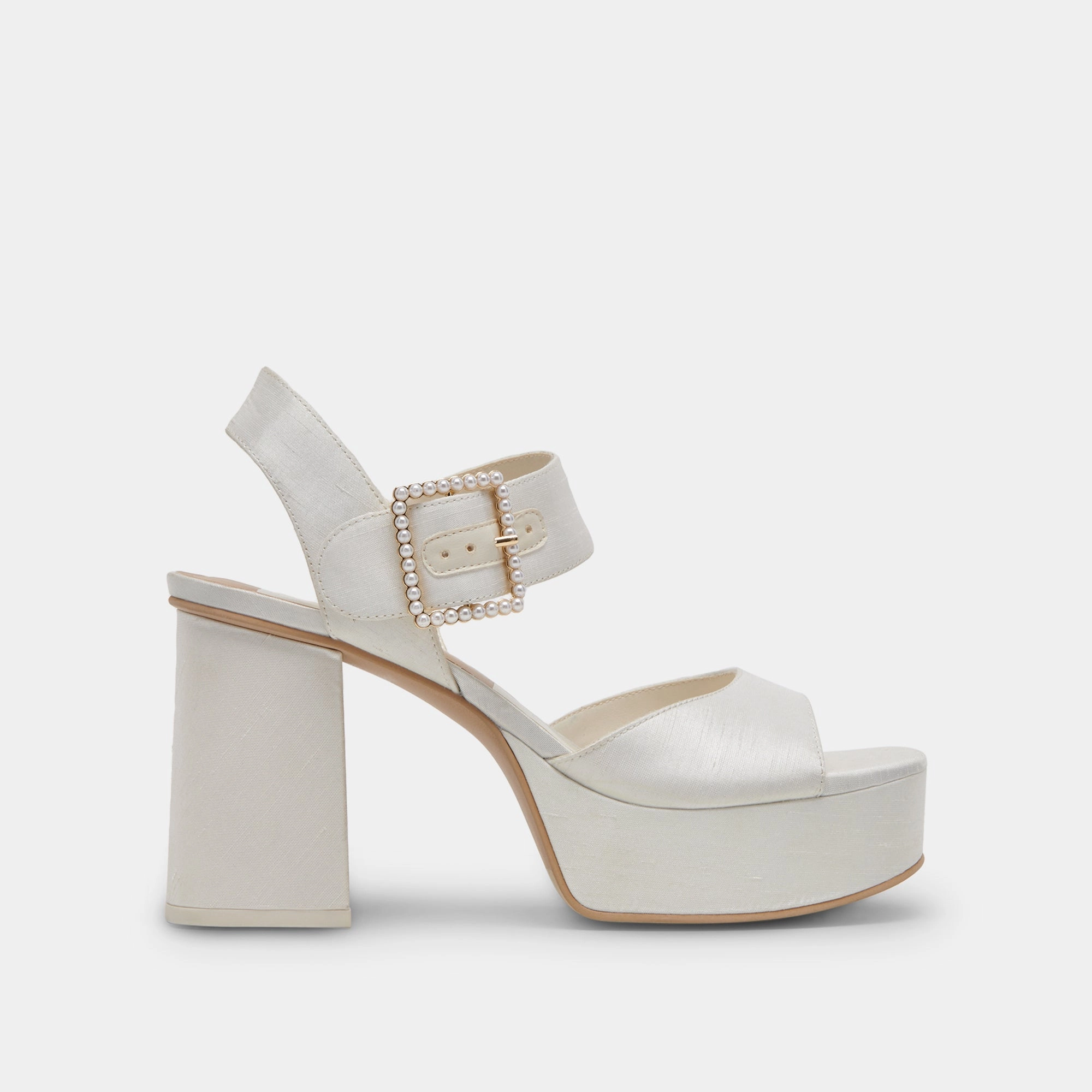 BOBBY PEARL HEELS WHITE PEARLS - re:vita