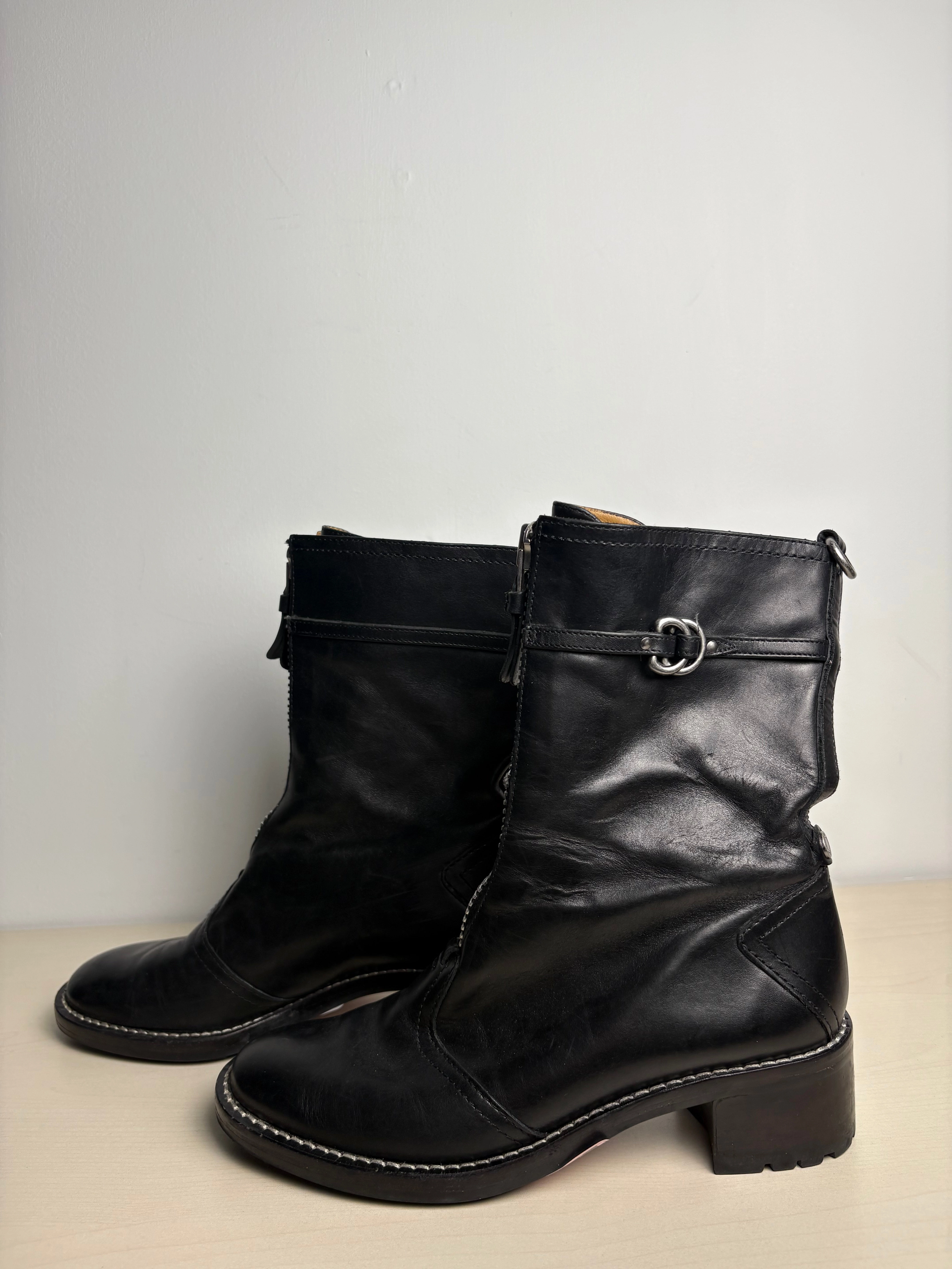 Boots Ankle Flats By Cole-haan In Black, Size: 6.5