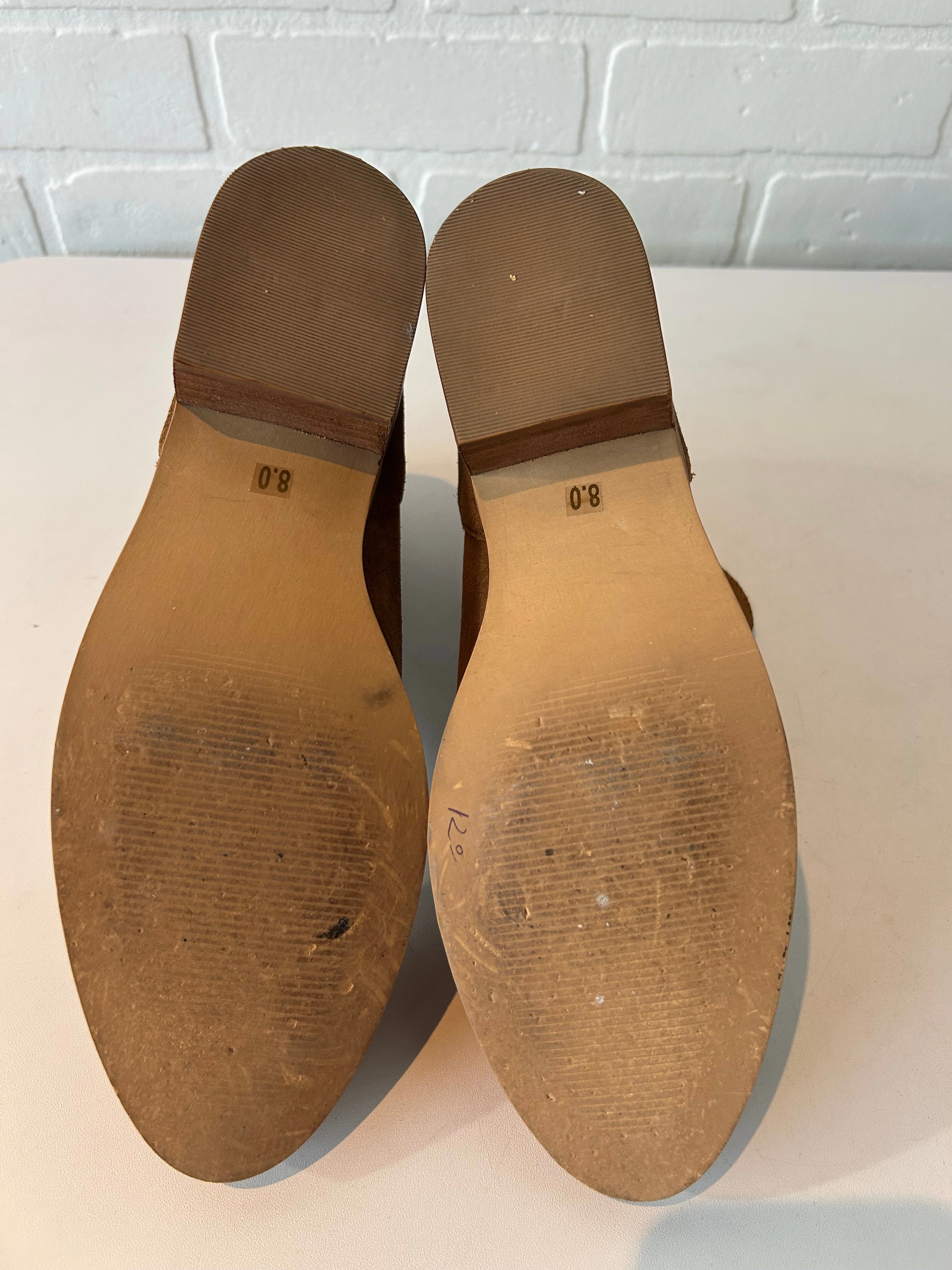 Boots Ankle Flats By Steve Madden In Brown, Size: 8