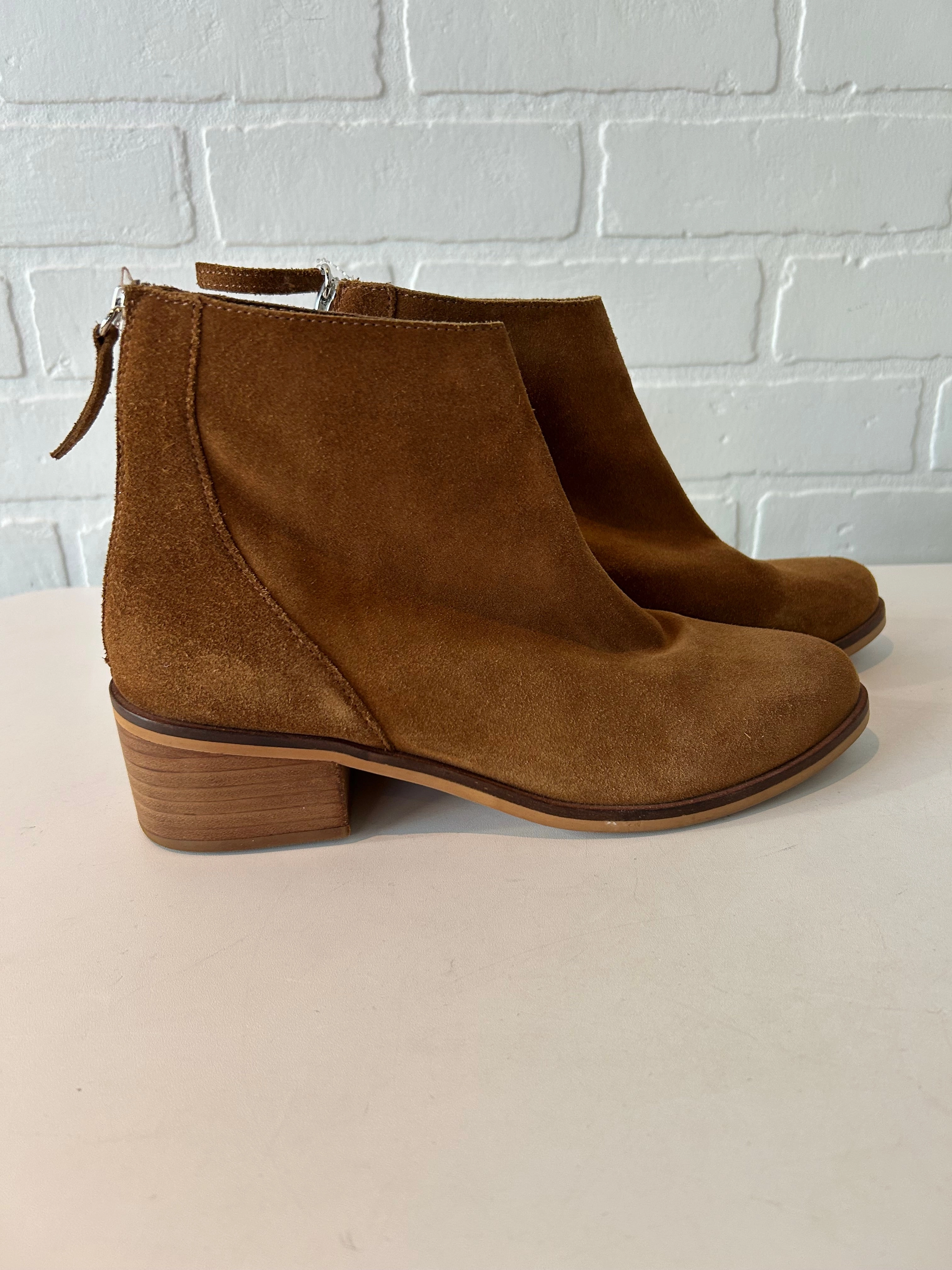 Boots Ankle Flats By Steve Madden In Brown, Size: 8