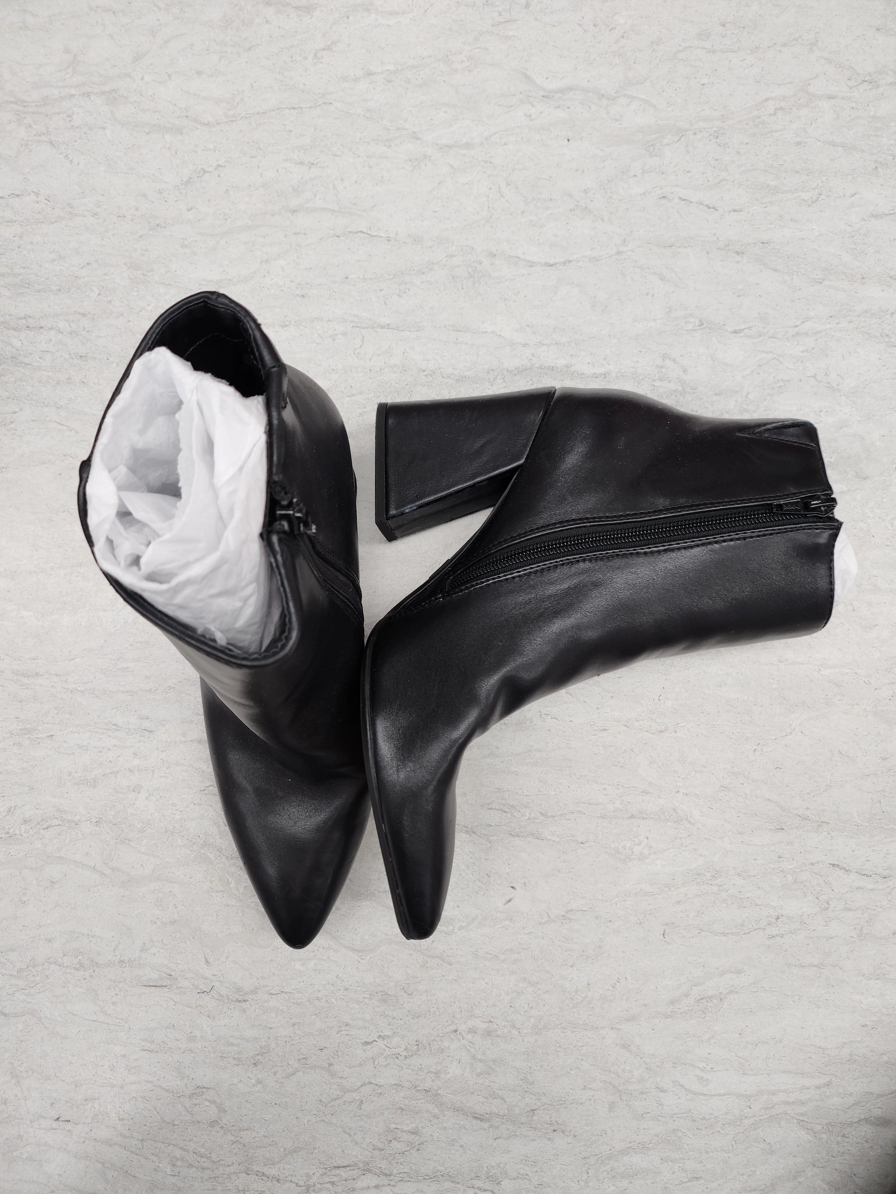 Boots Ankle Heels By A New Day In Black, Size: 9.5
