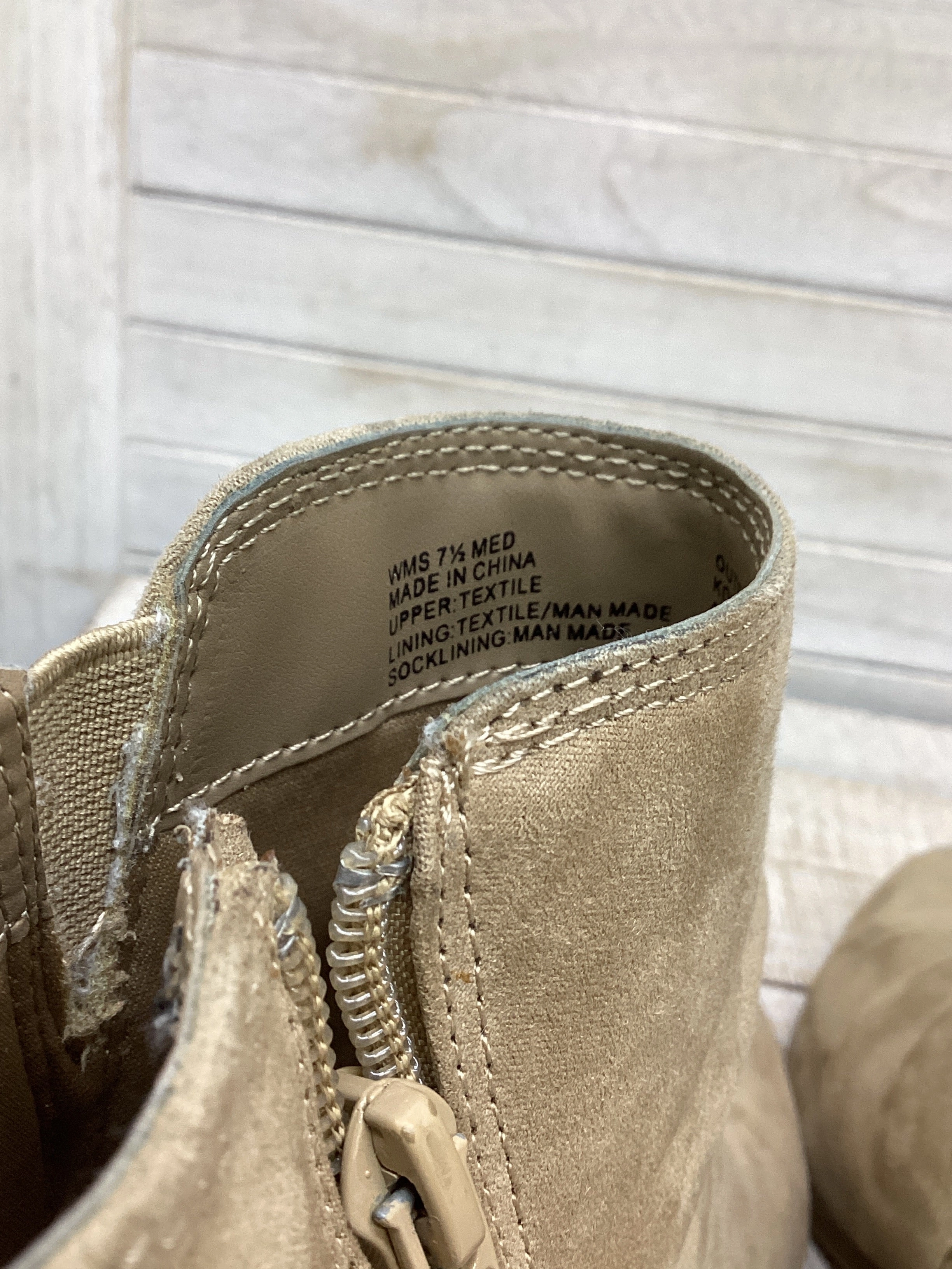 Boots Ankle Heels By Apt 9 In Tan, Size: 7.5