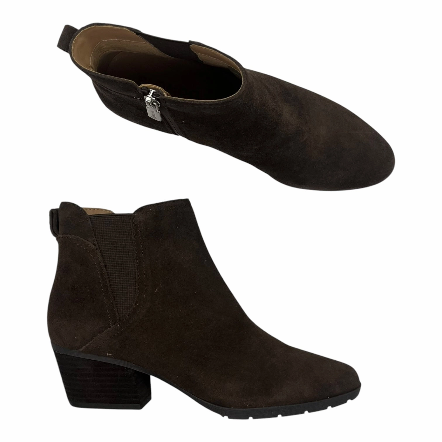 Boots Ankle Heels By Blondo In Brown, Size:7