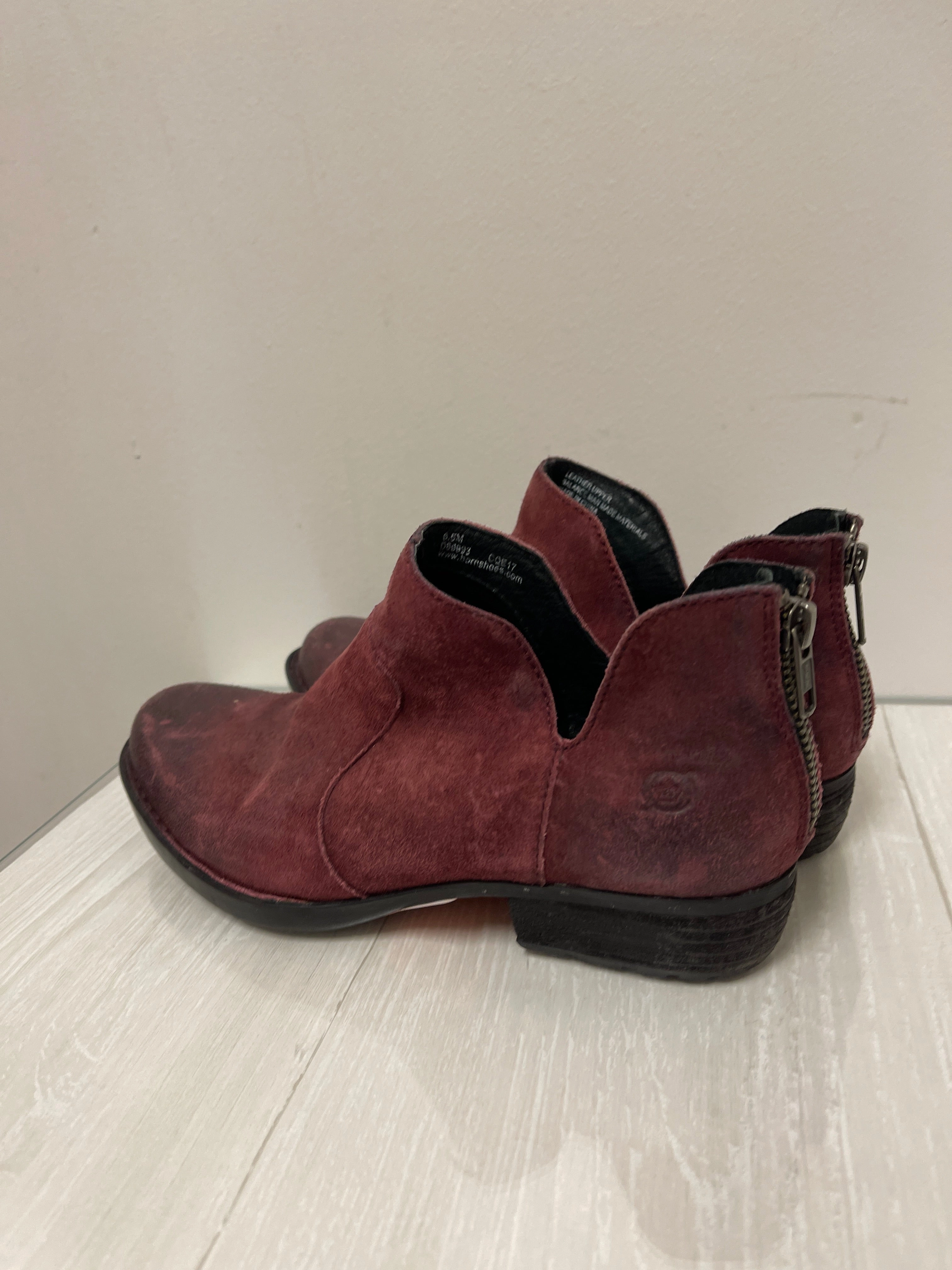 Boots Ankle Heels By Born In Red, Size: 8.5