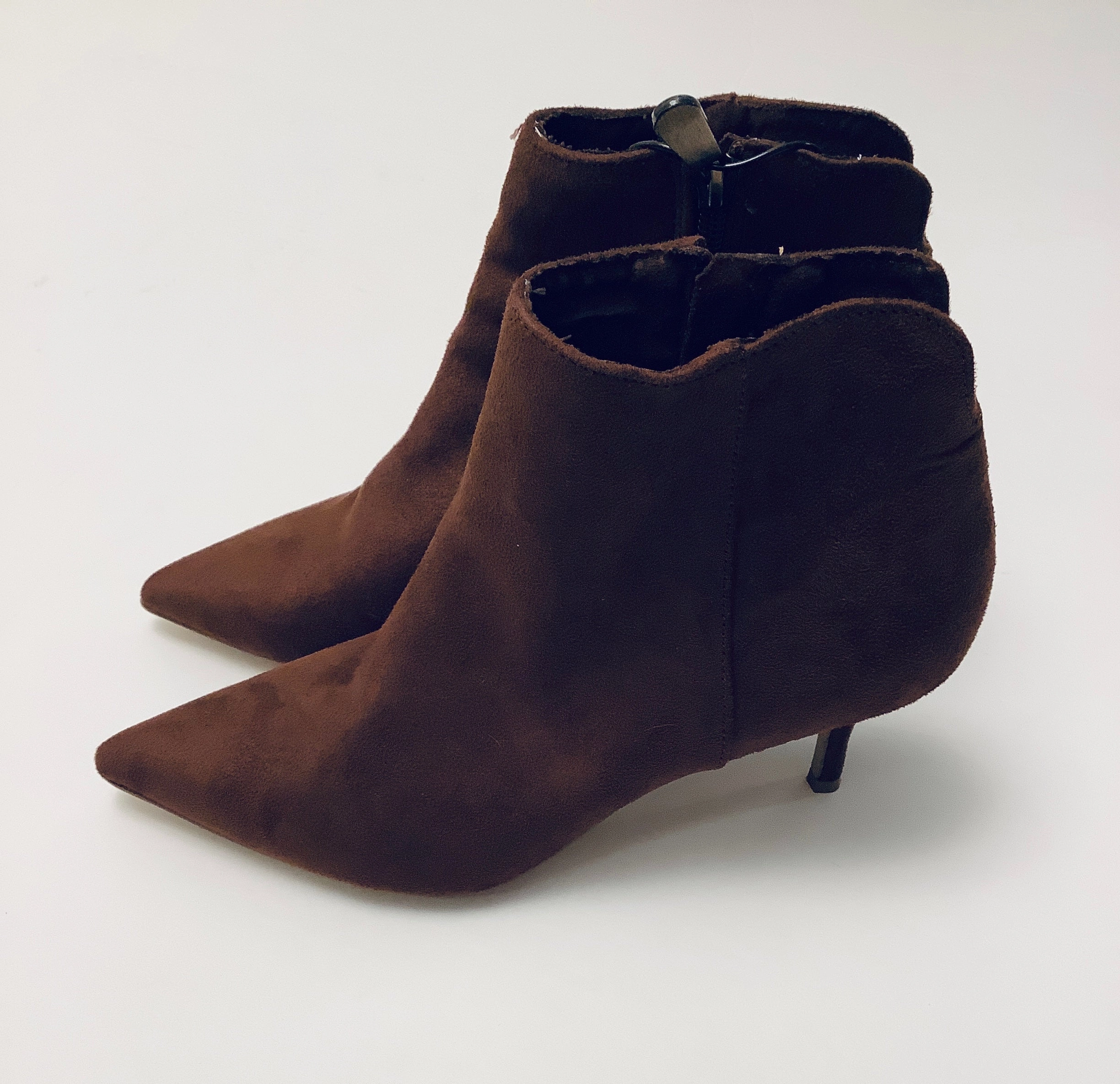 Boots Ankle Heels By Charles David In Brown, Size: 7