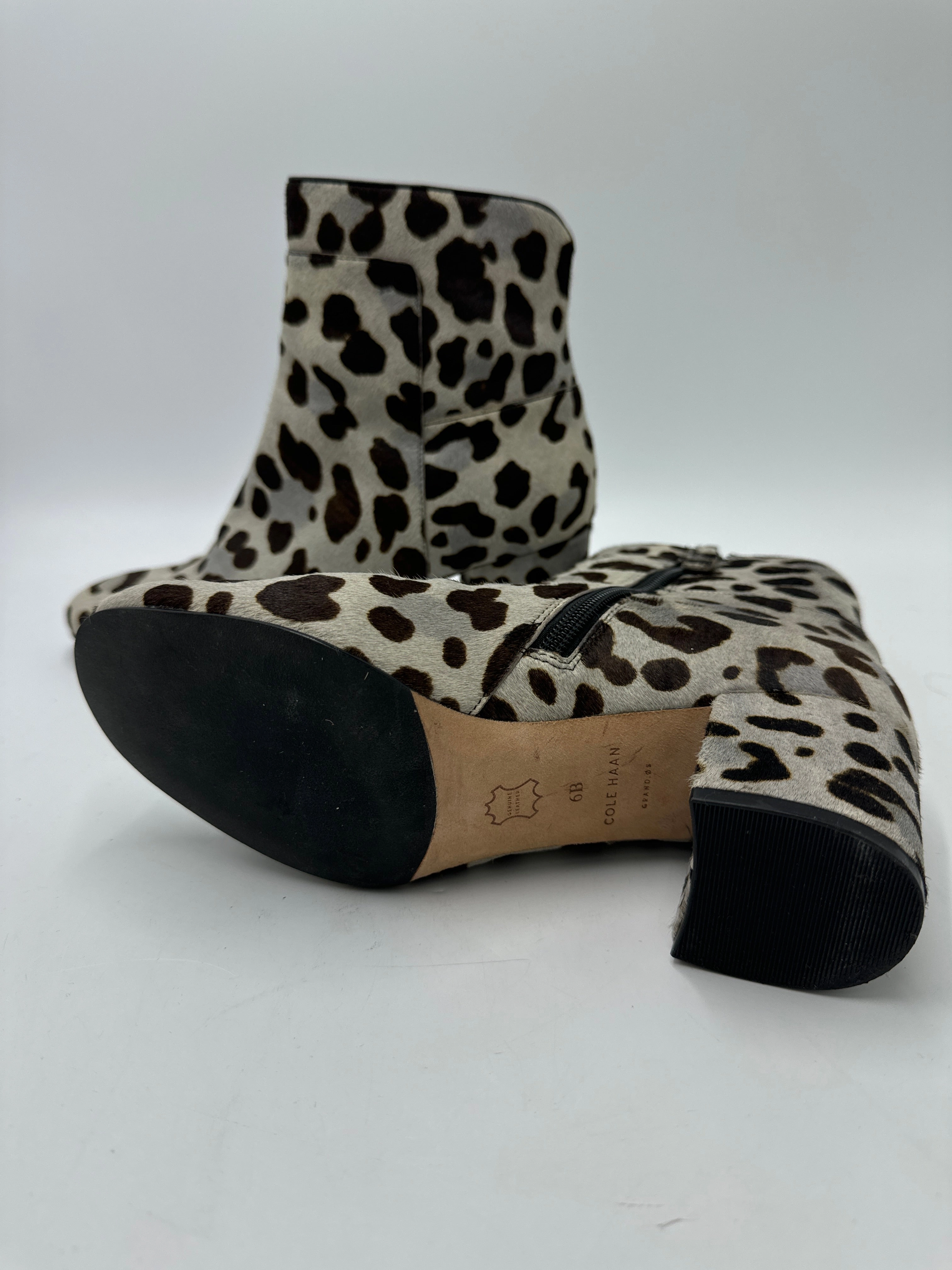 Boots Ankle Heels By Cole-haan In Animal Print, Size: 6