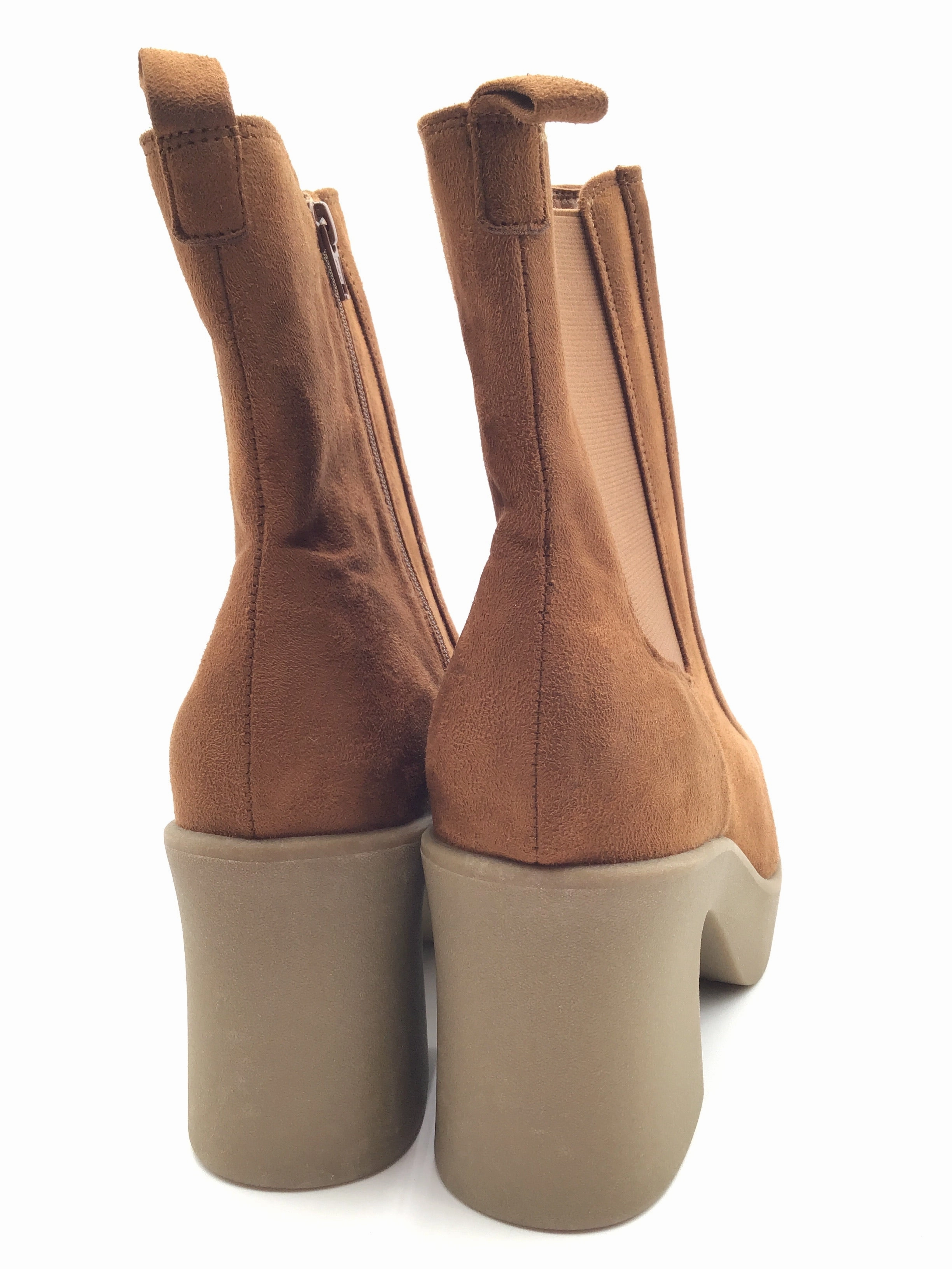 Boots Ankle Heels By Lane Bryant In Tan, Size: 12