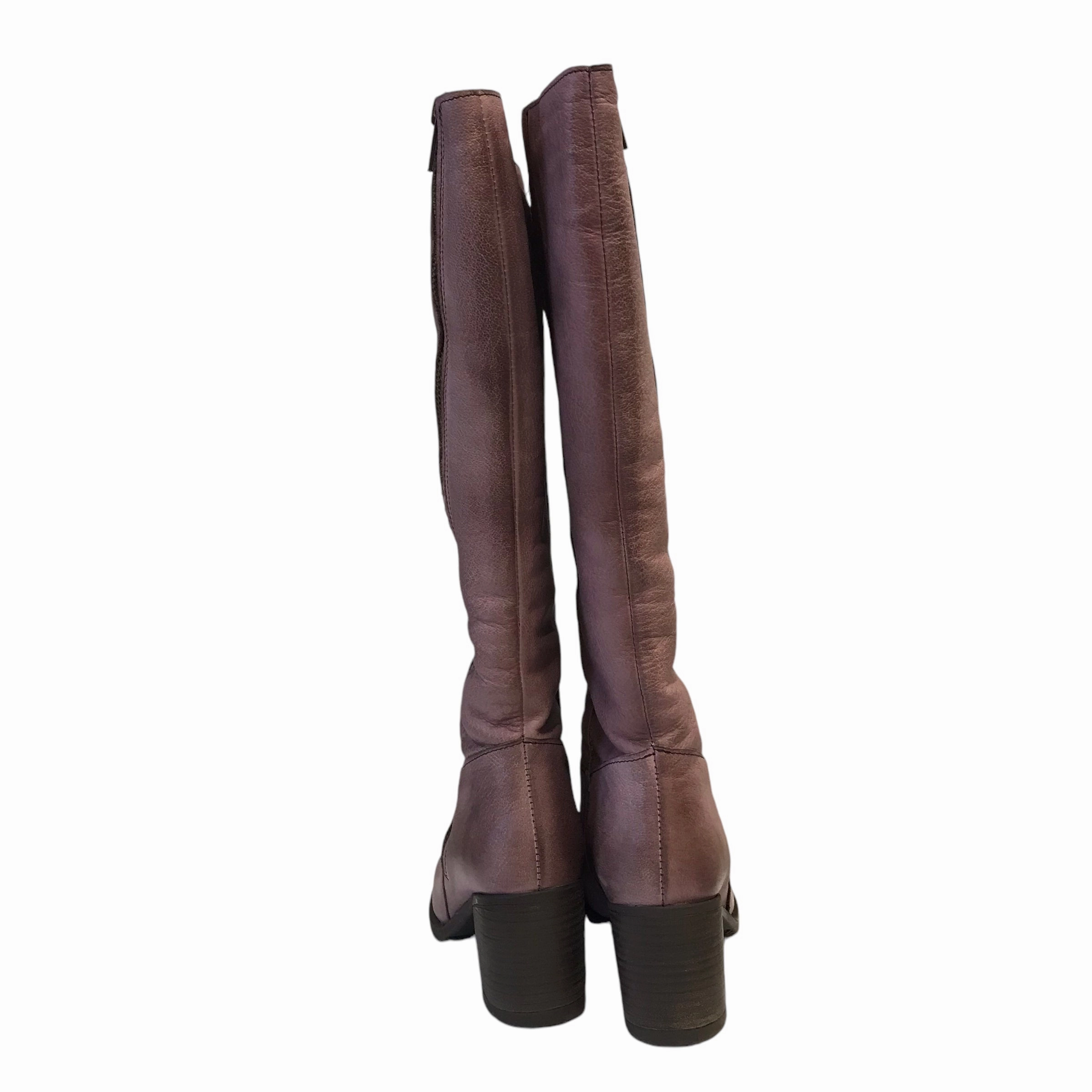 Boots Leather By BOS. & Co. In Purple, Size:8.5