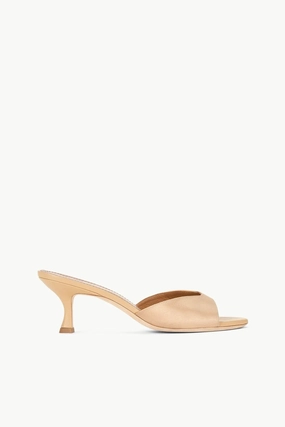 Brigitte Mule - Satin Camel