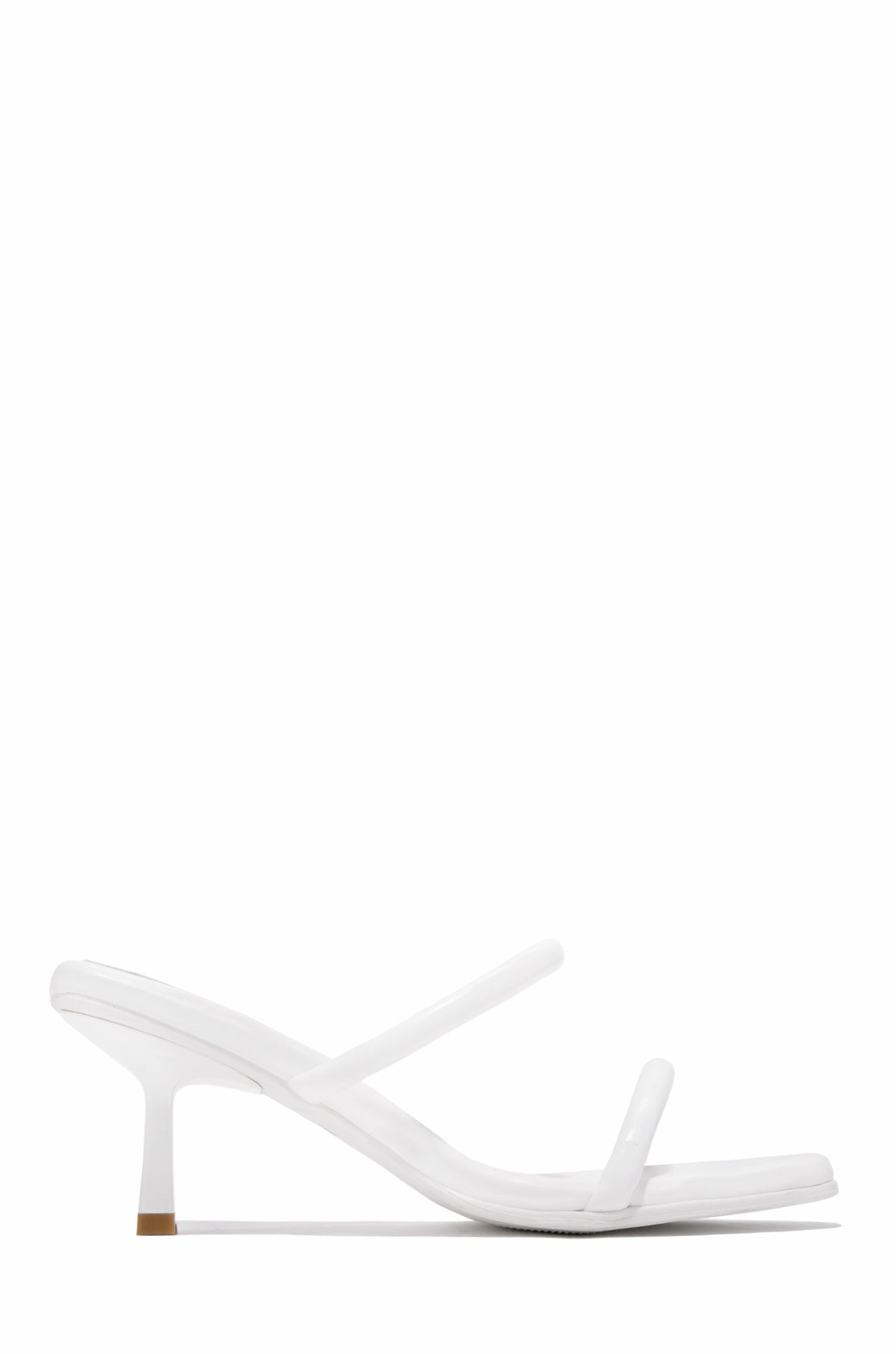 Calista Mid Heel Mules - Nude