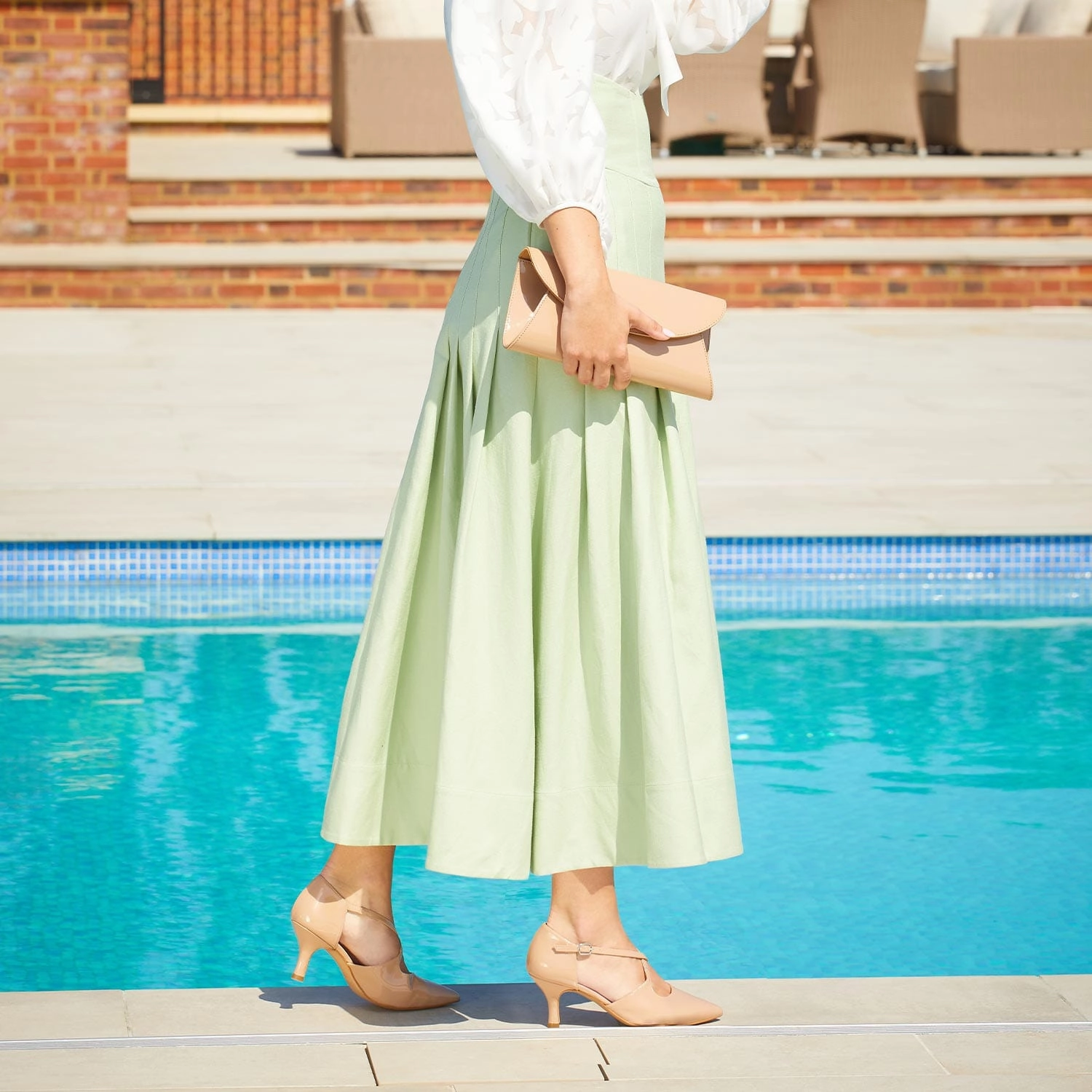 Cecilia: Sand Patent Leather