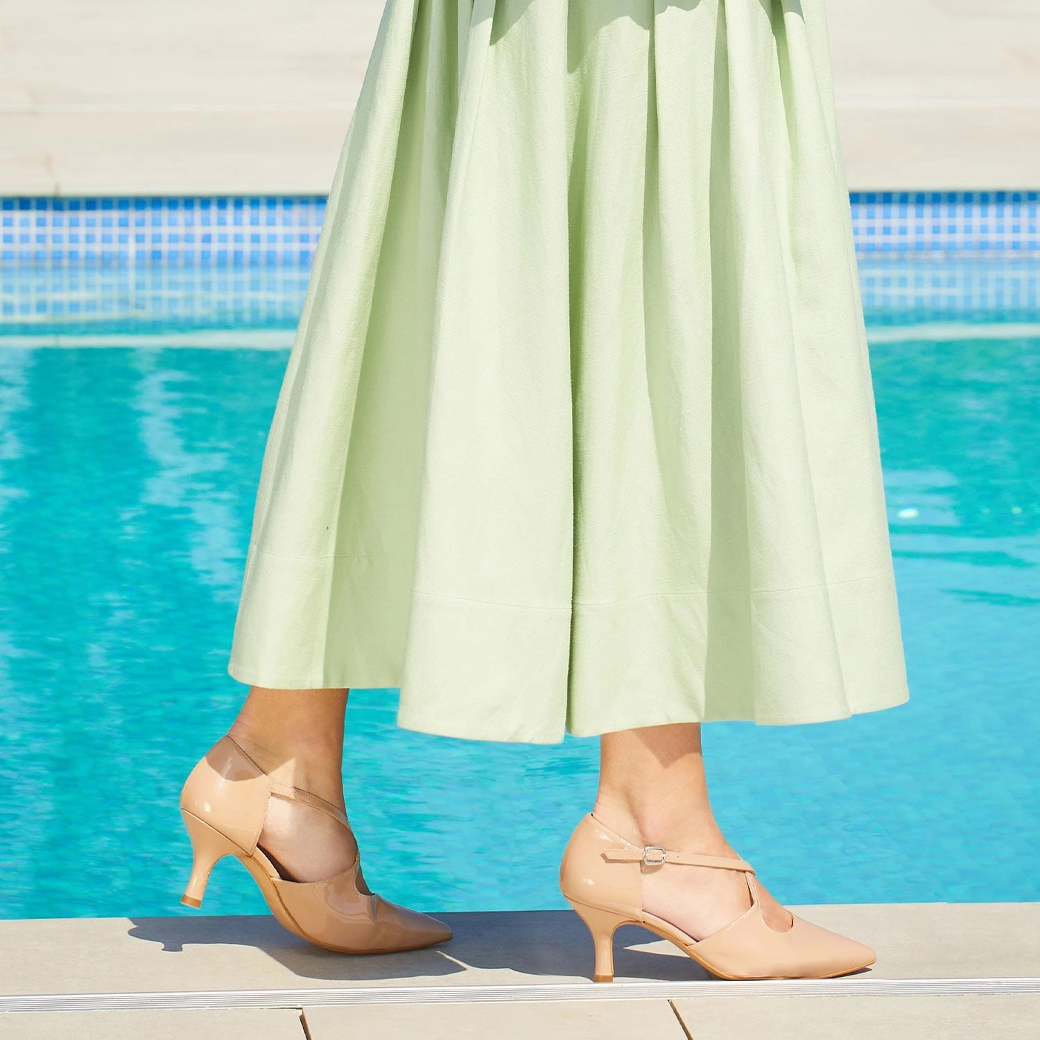 Cecilia: Sand Patent Leather