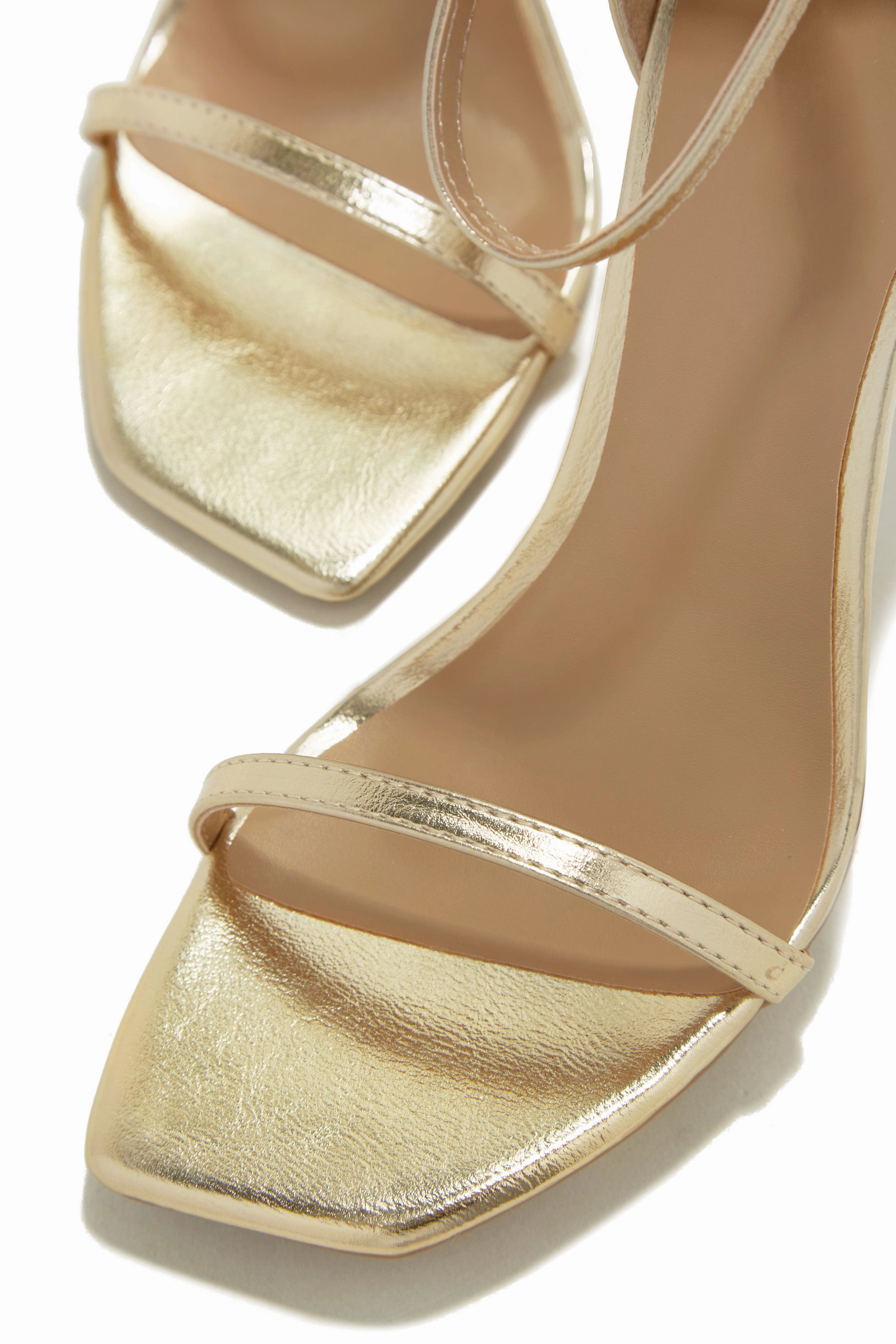 Celebrate Life Single Sole High Heels - Gold