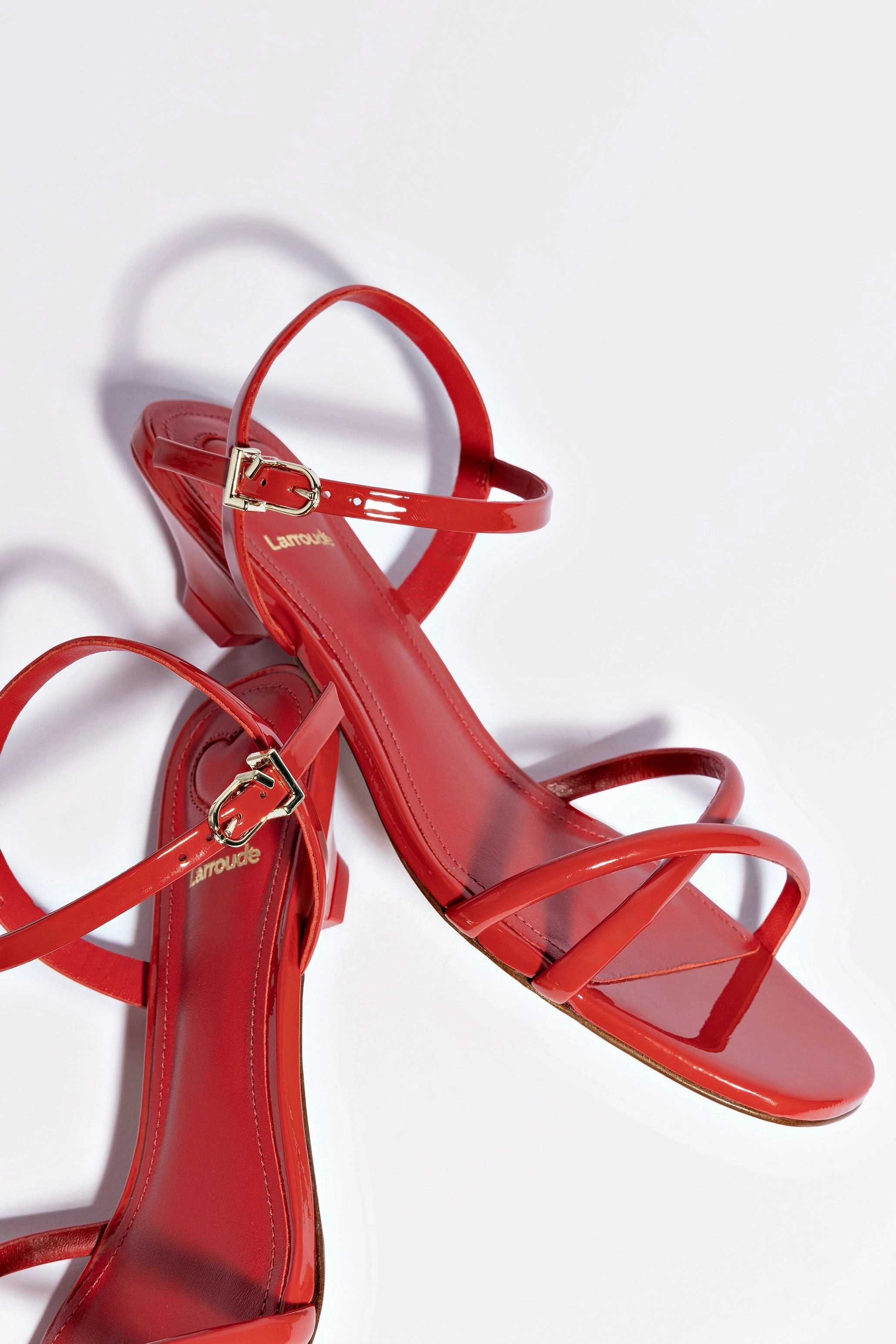 Charlotte Sandal In Scarlet Patent Leather