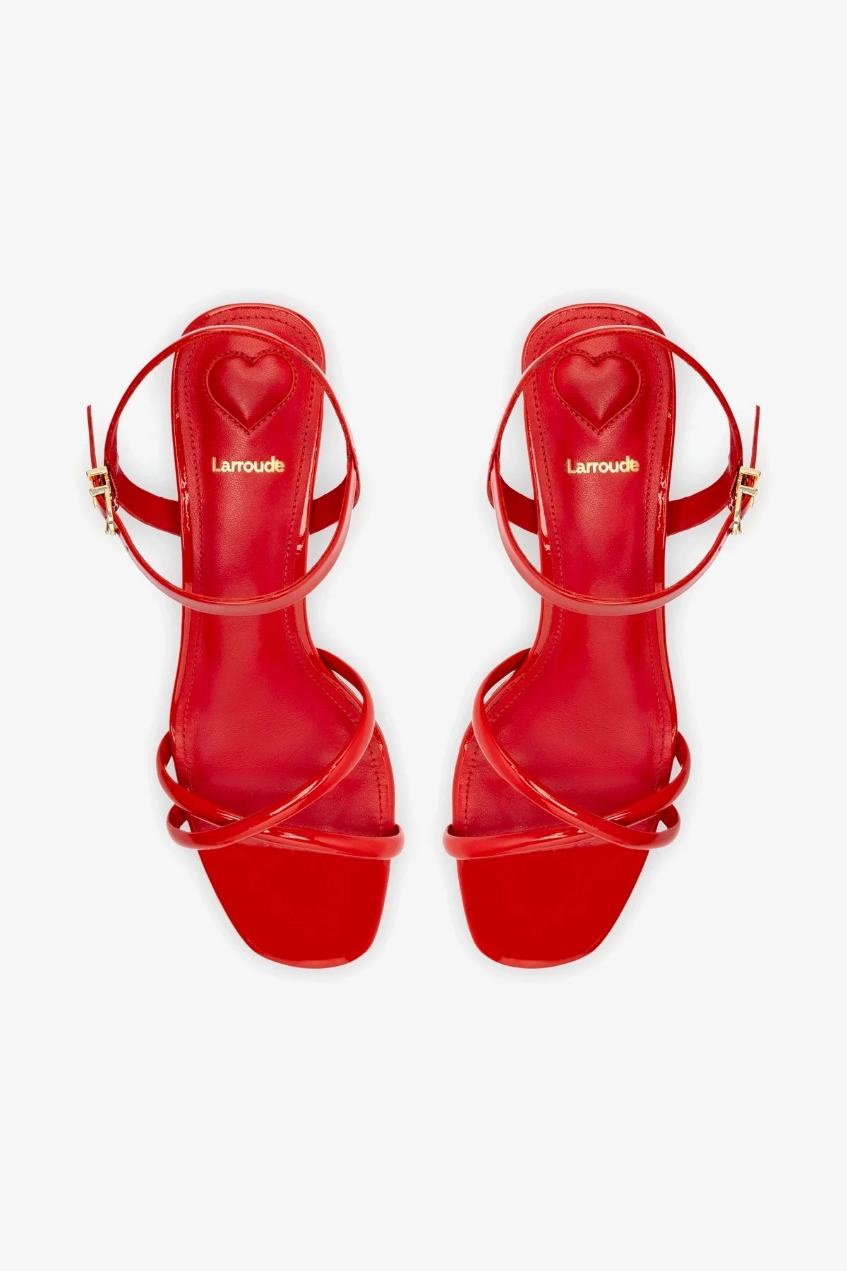 Charlotte Sandal In Scarlet Patent Leather