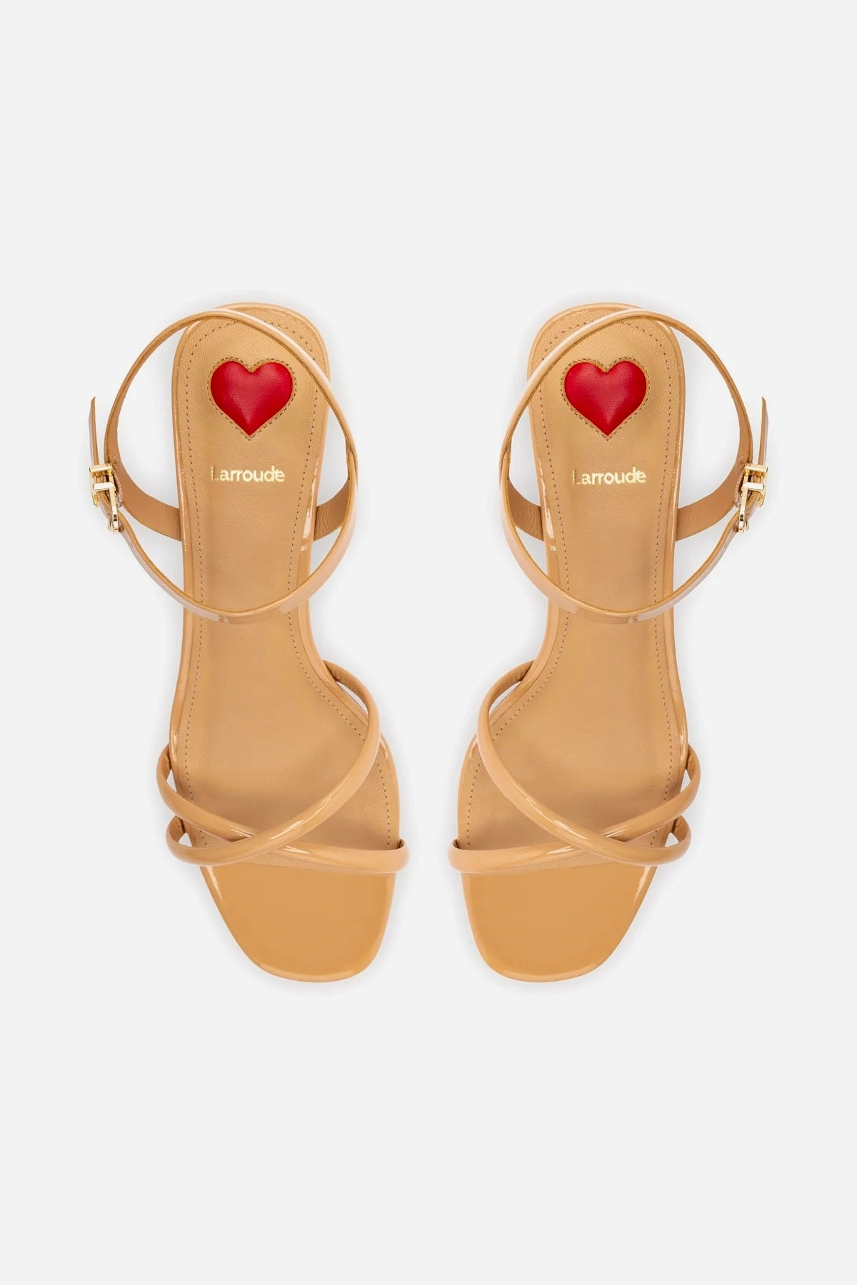 Charlotte Sandal In Tan Patent Leather