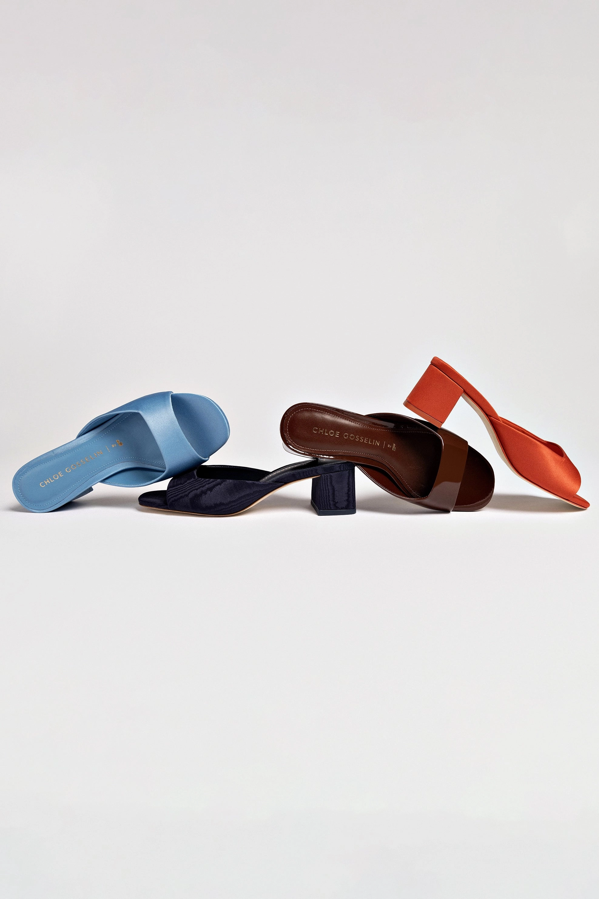 Chloe Gosselin by Larroudé Anah Mule In Brown Patent Leather