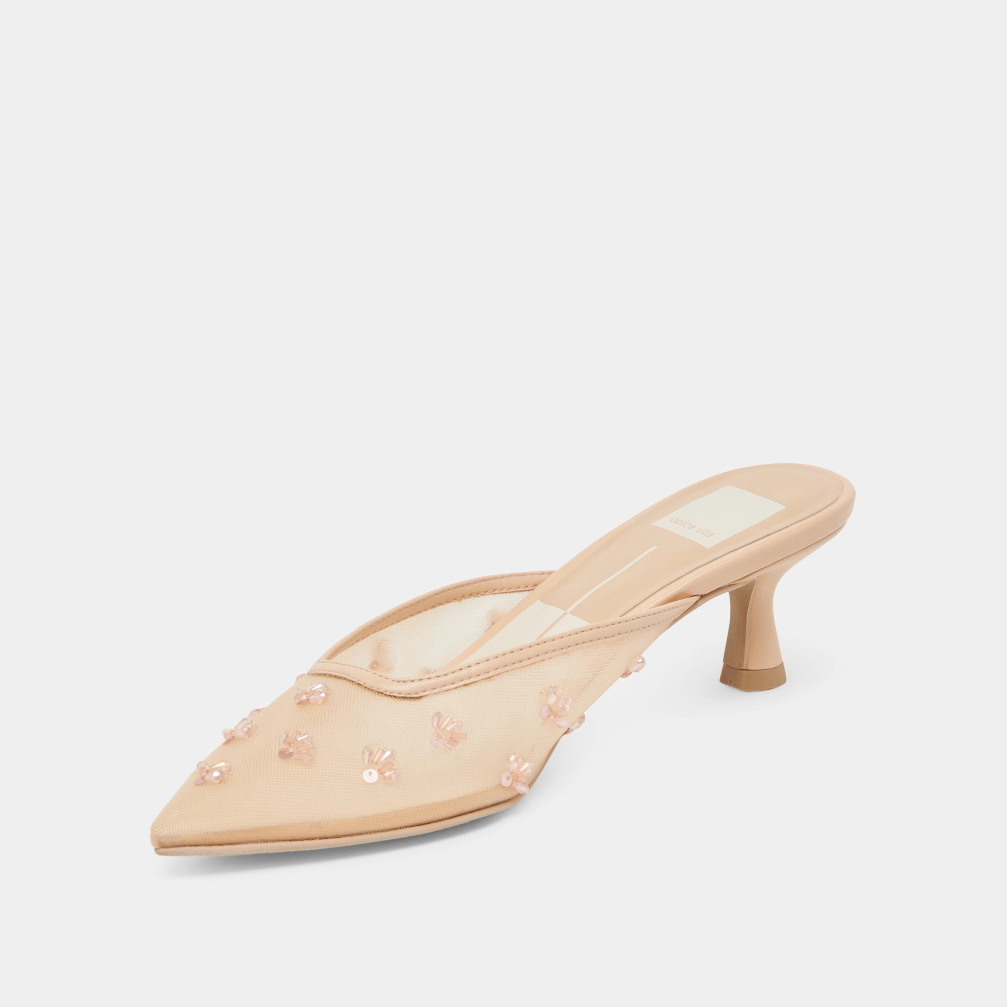 CLARA WIDE HEELS FRENCH VANILLA MESH