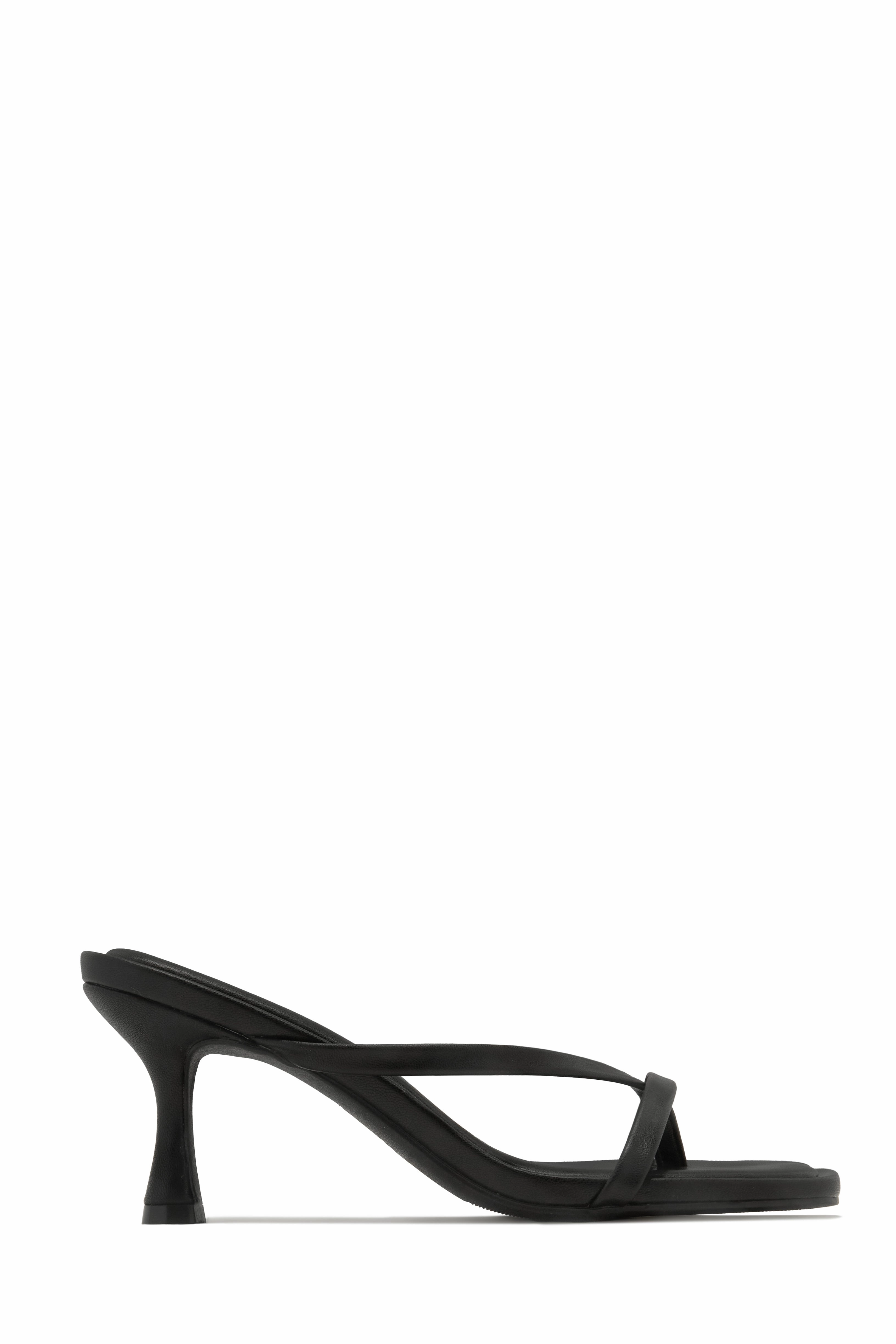Elena Mid Heel Mules - Black
