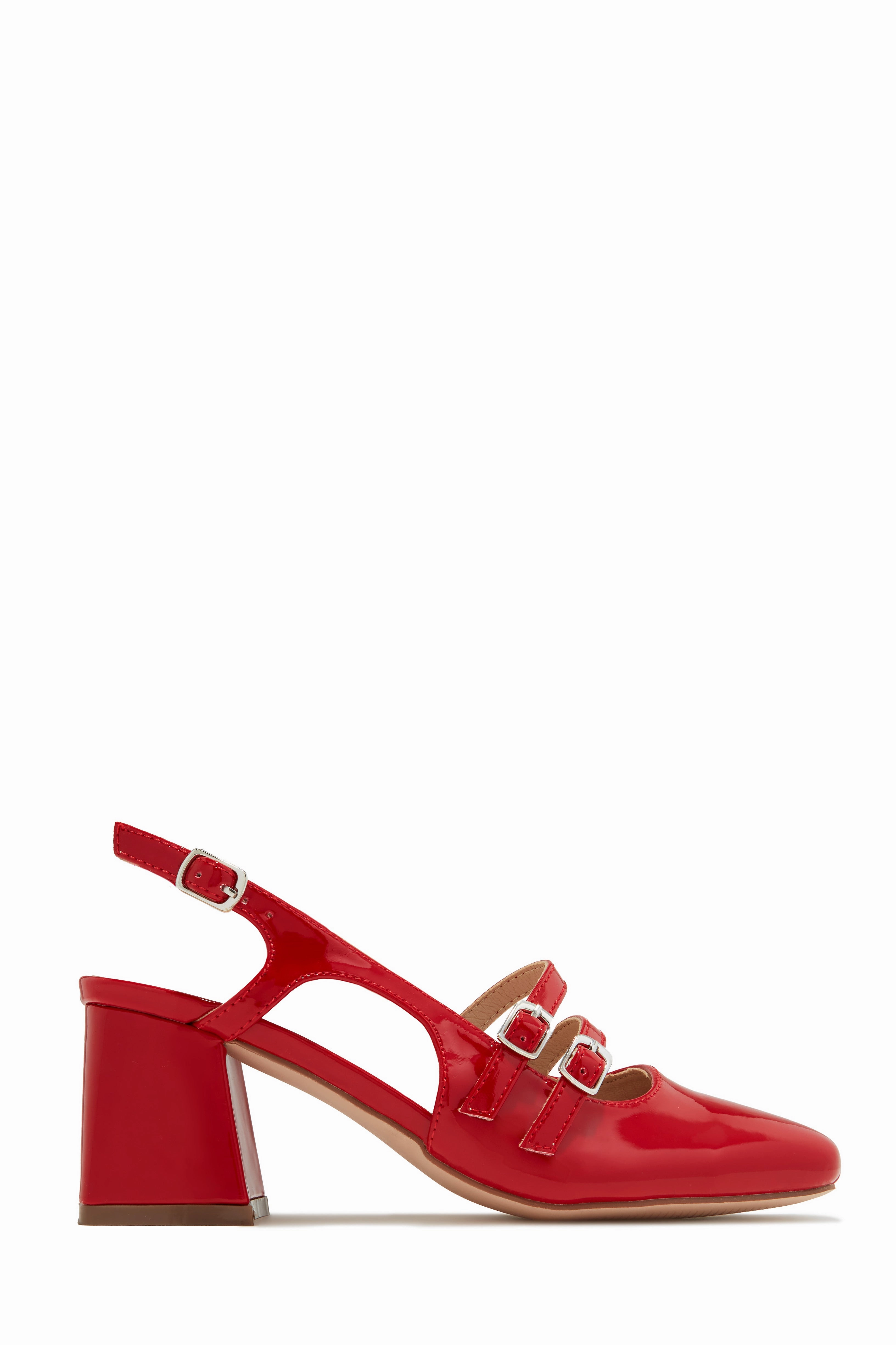 Elly Block Mid Heels - Red
