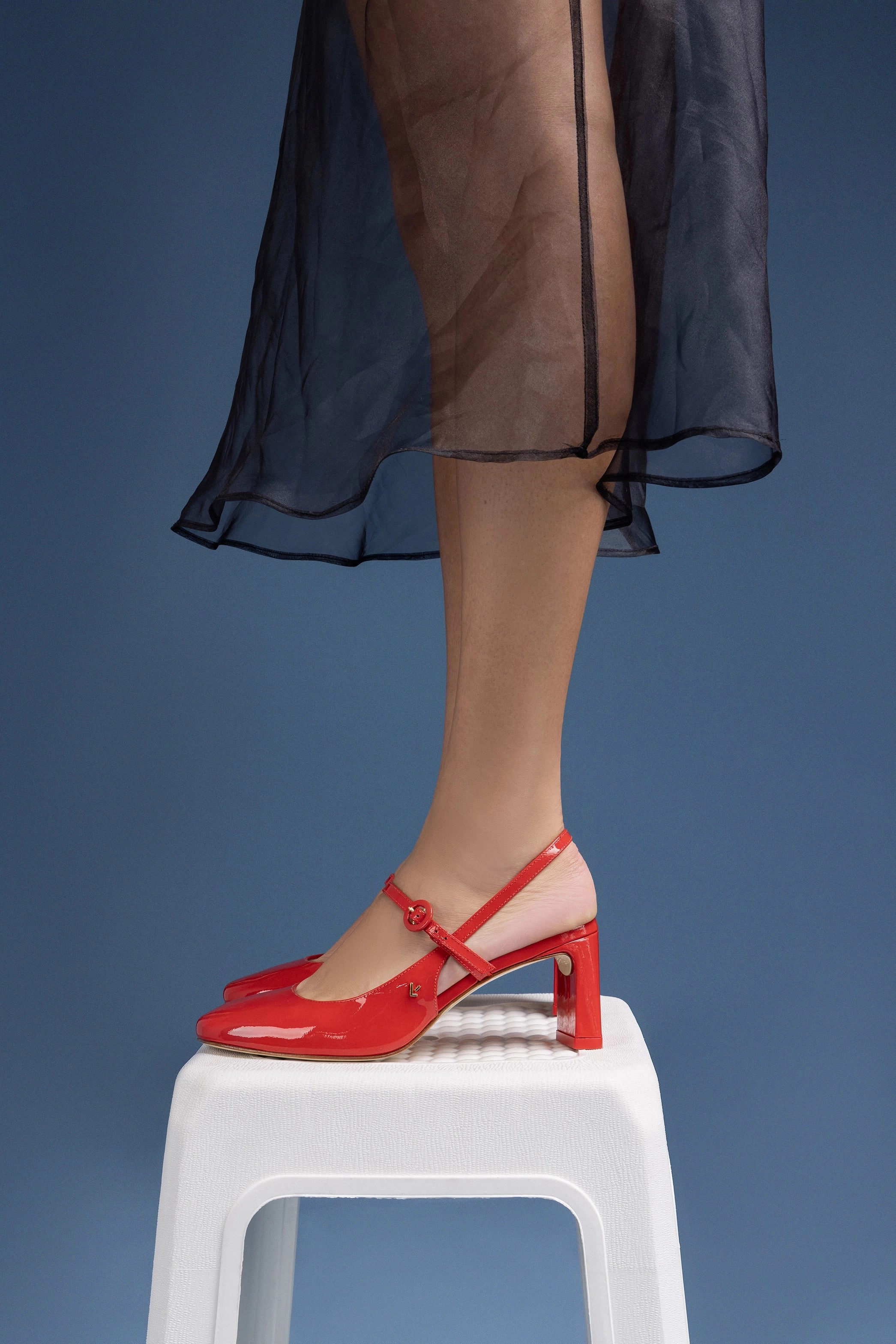 Georgina Pump In Scarlet Patent Leather