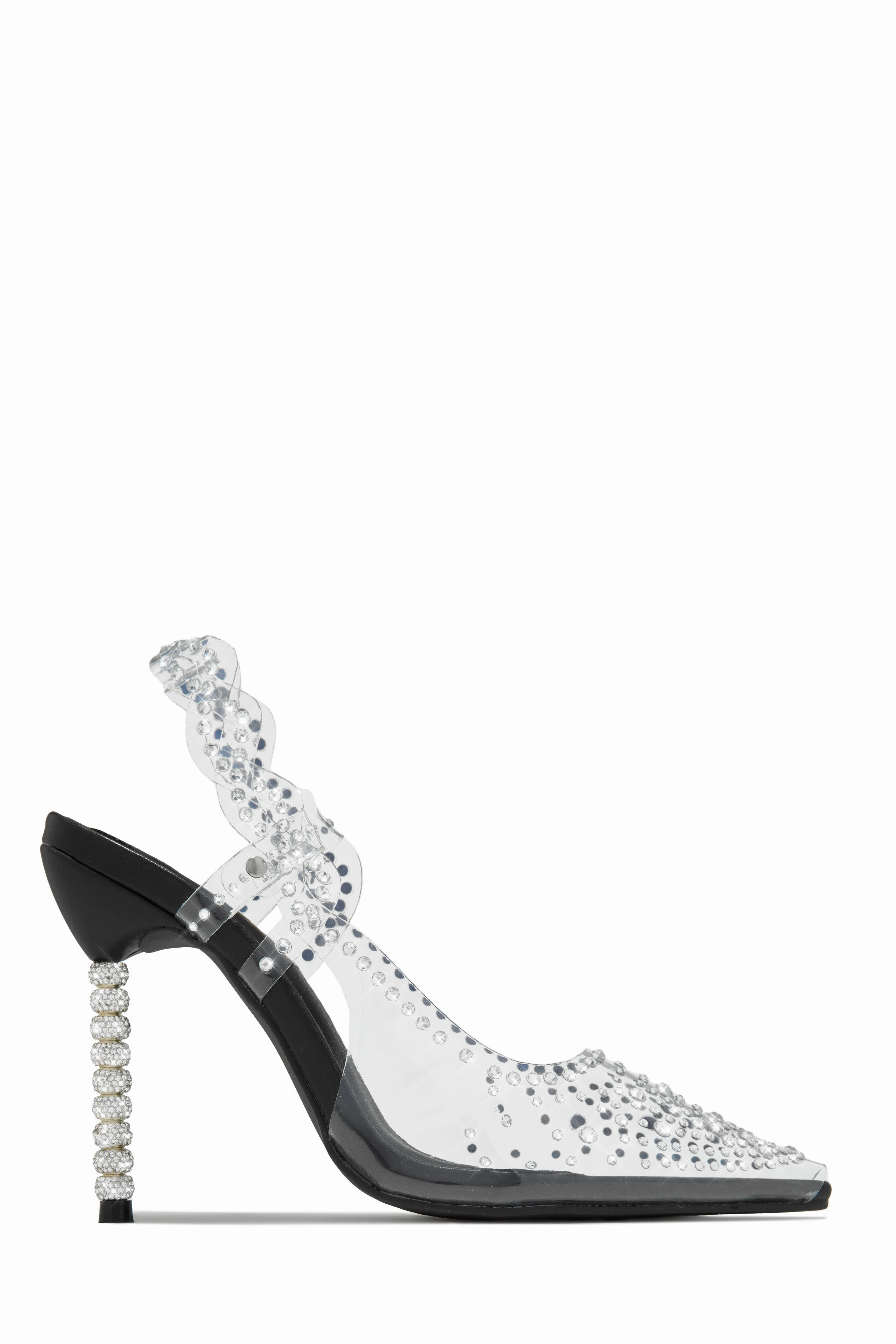 Gianella Embellished Slingback Pump Heels - Silver