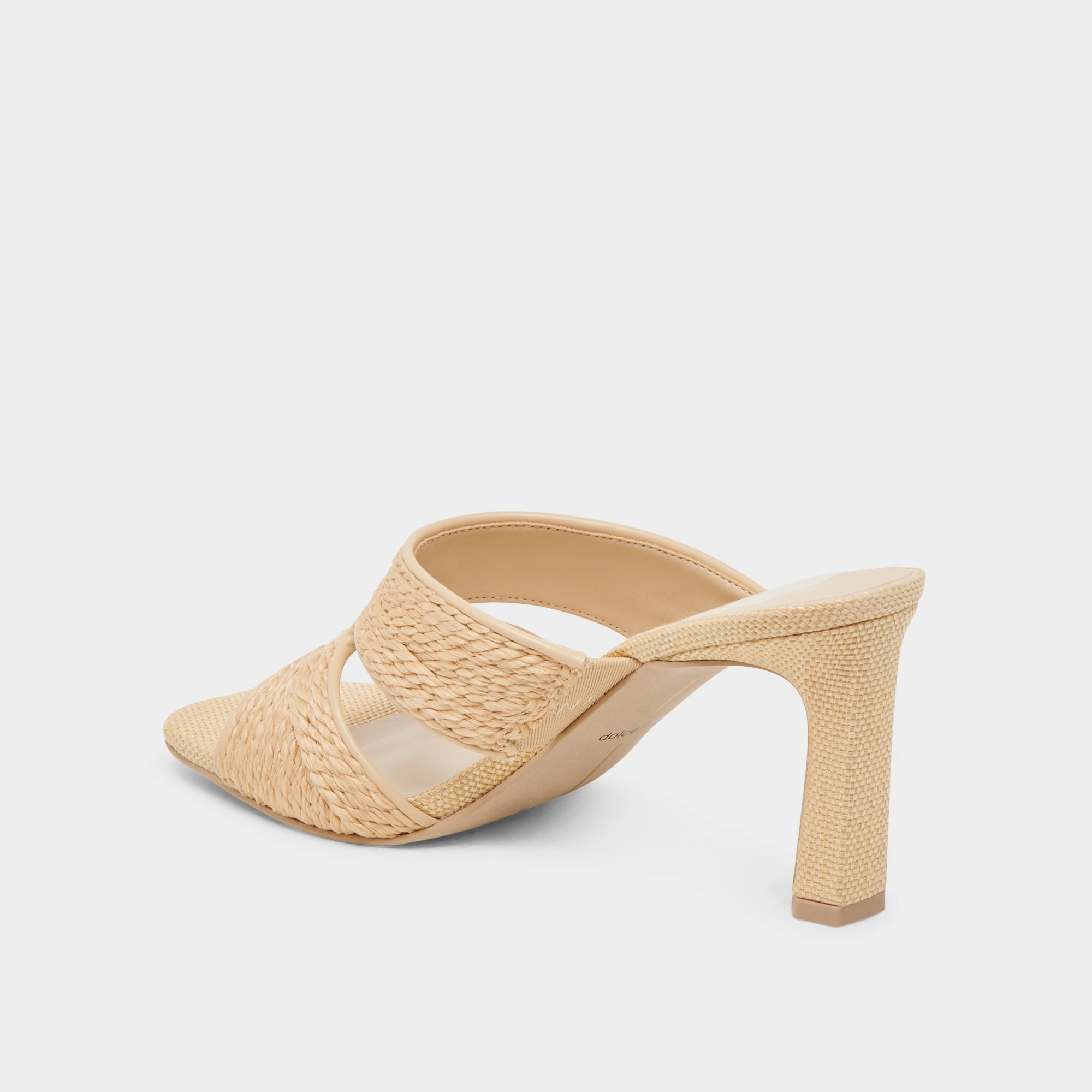 GITEL WIDE HEELS LT NATURAL RAFFIA