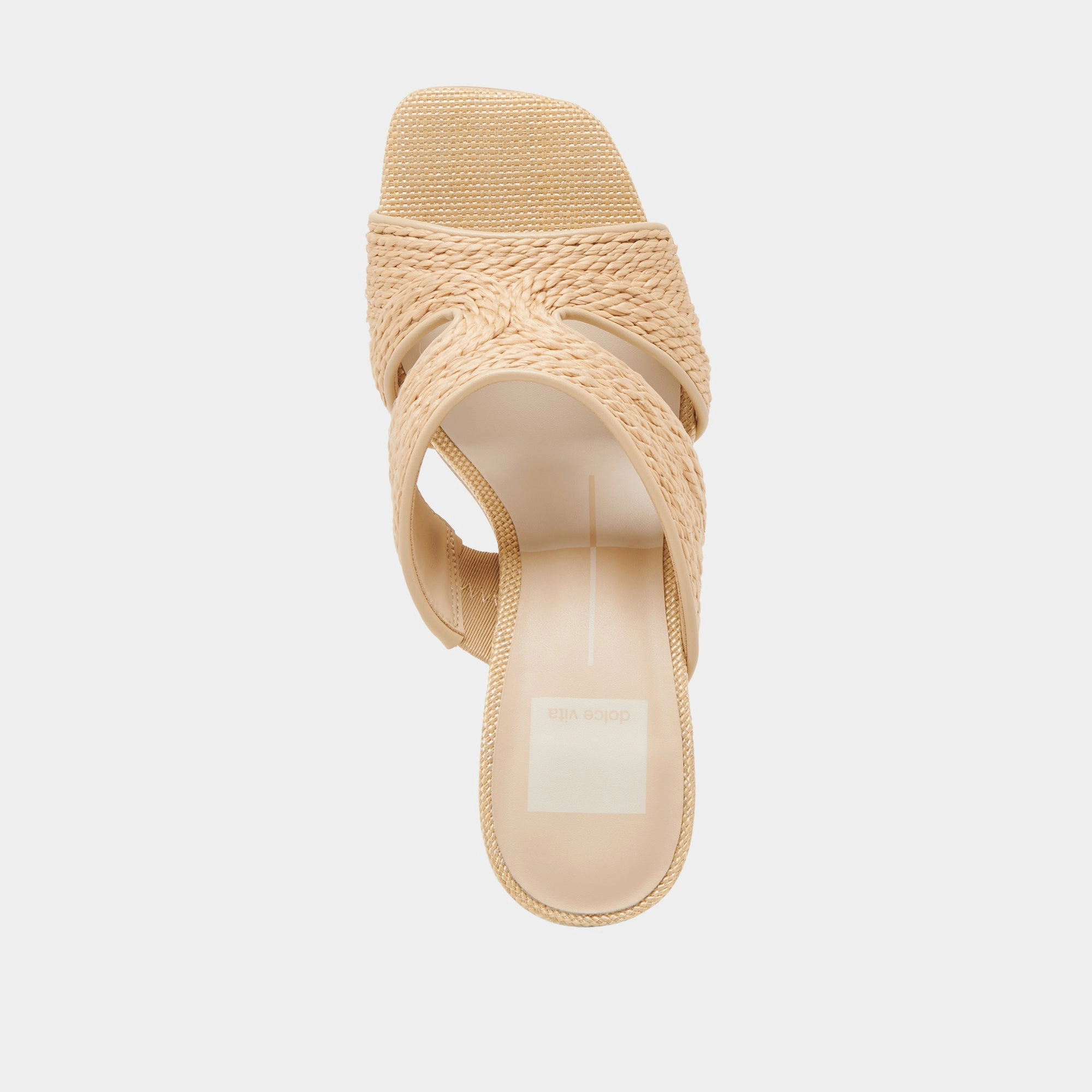 GITEL WIDE HEELS LT NATURAL RAFFIA