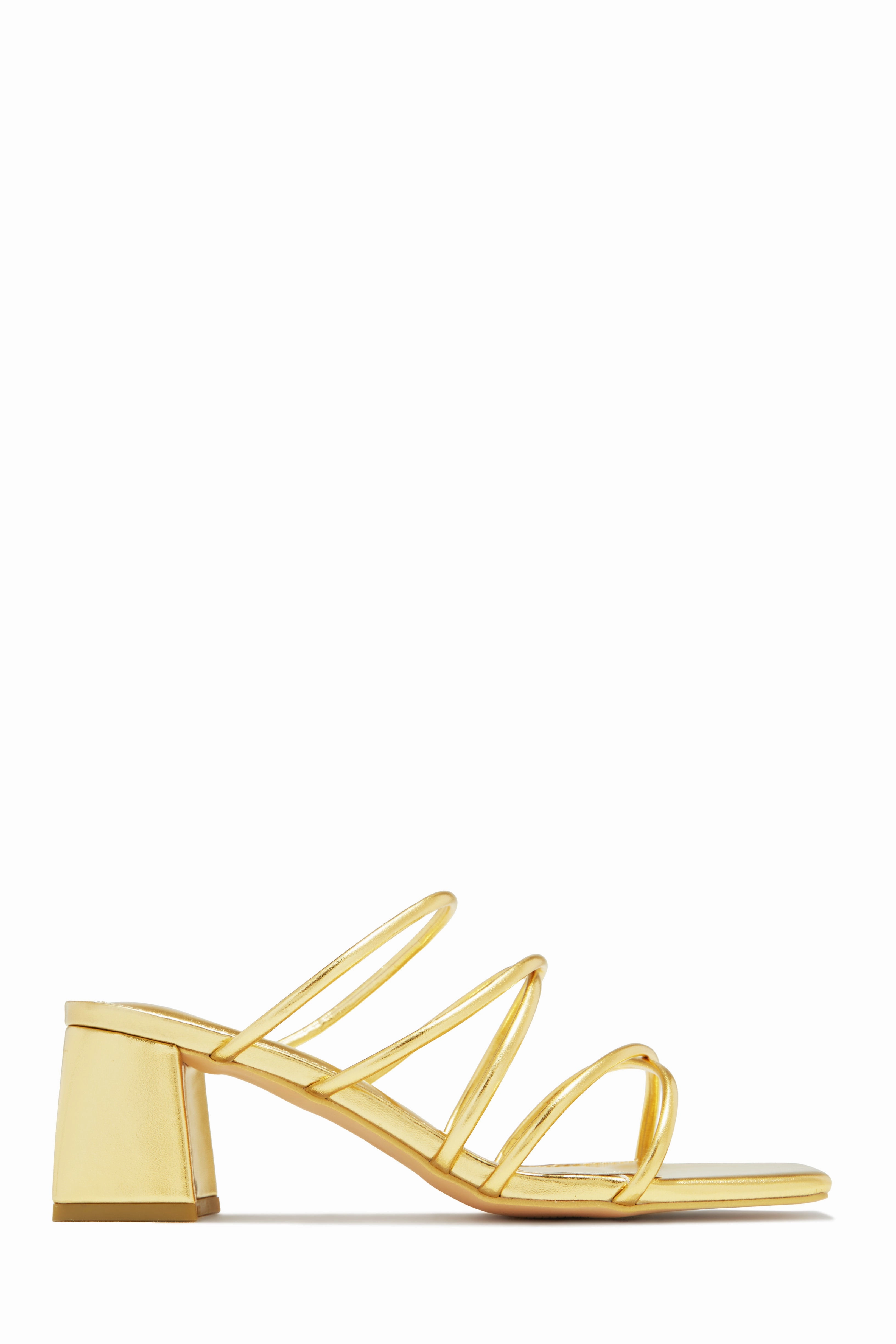 Hannah Block Mid Heel Mules - Nude