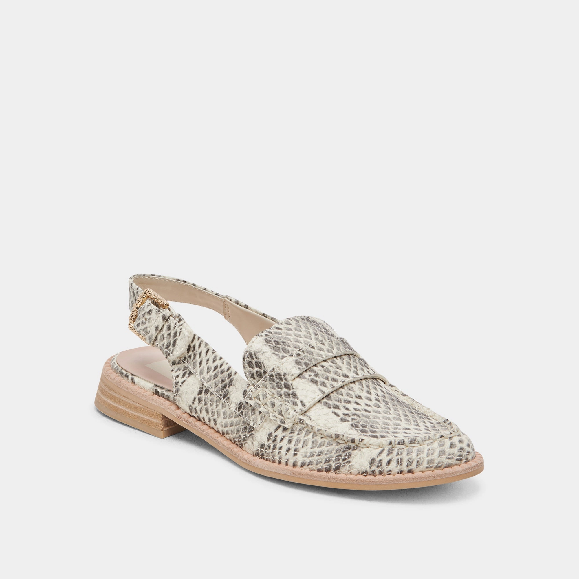 HARDI LOAFERS GREY WHITE SNAKE EMBOSSED