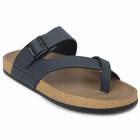 Healers Navy Blue Casual Slipper For Men AOL-6 By Liberty