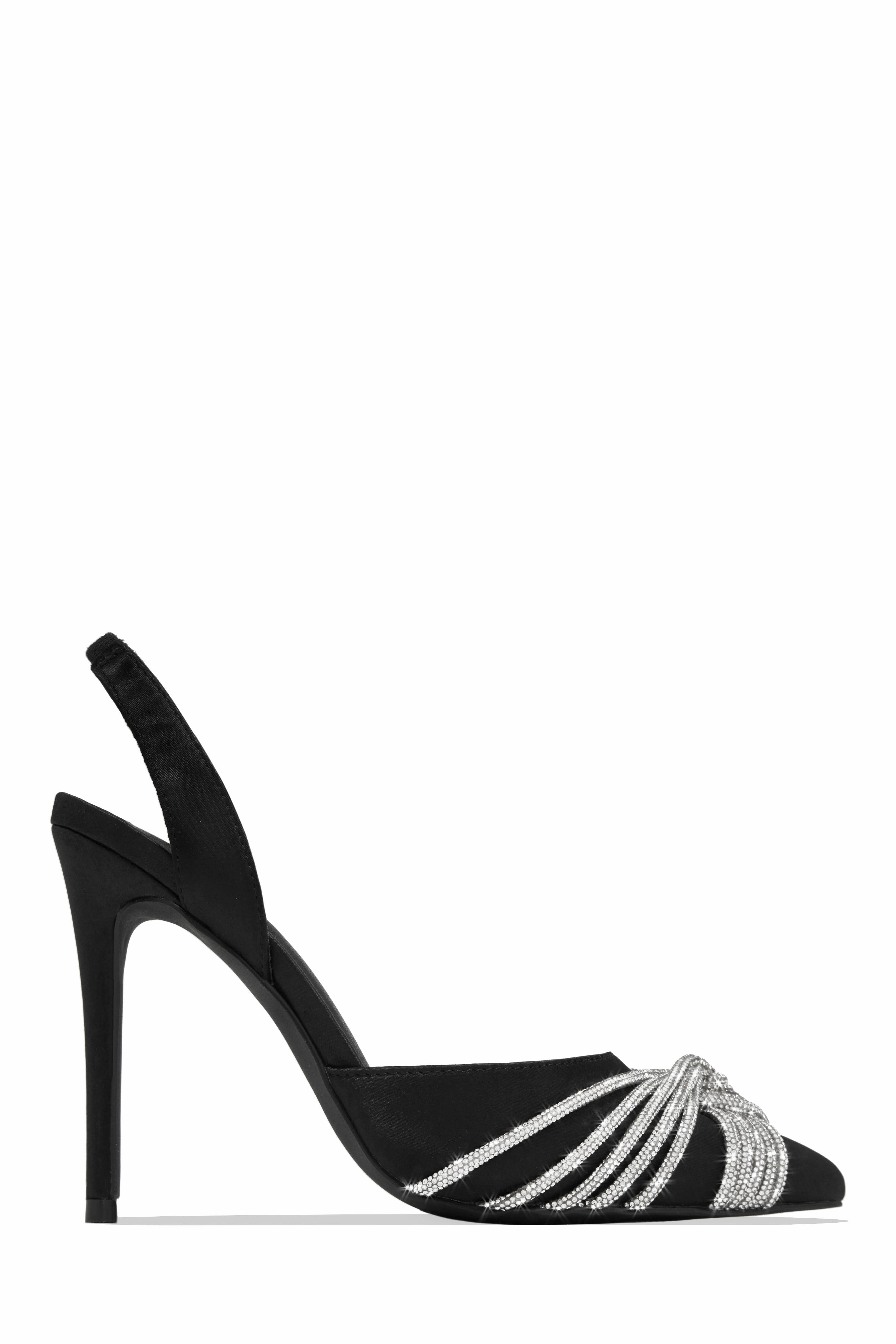 Her World Embellished High Heel Pumps - Silver