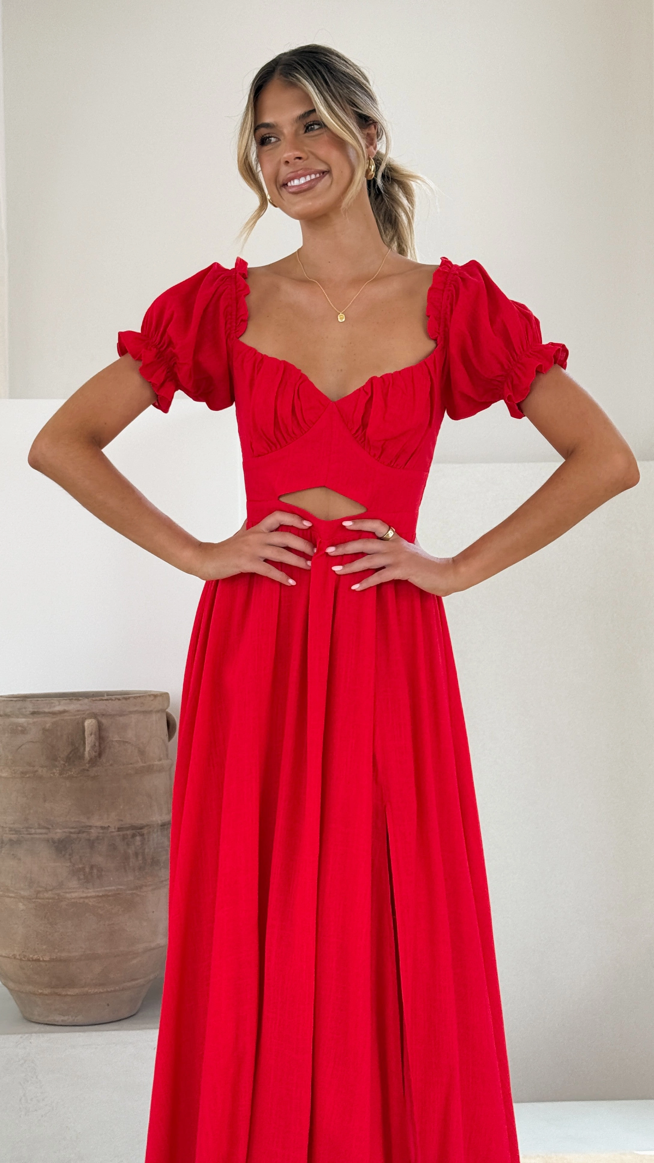 Hulu Maxi Dress - Red