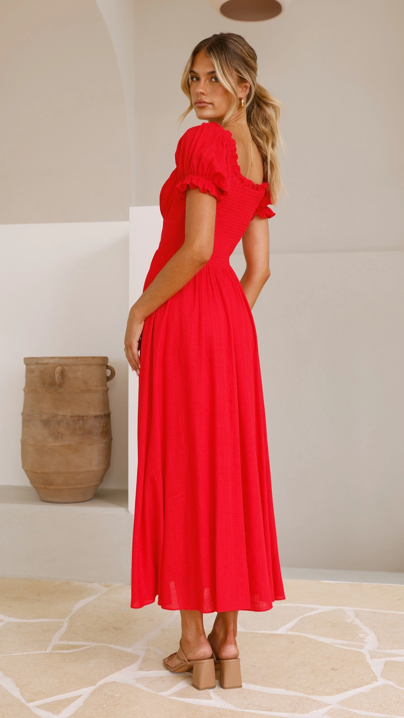 Hulu Maxi Dress - Red