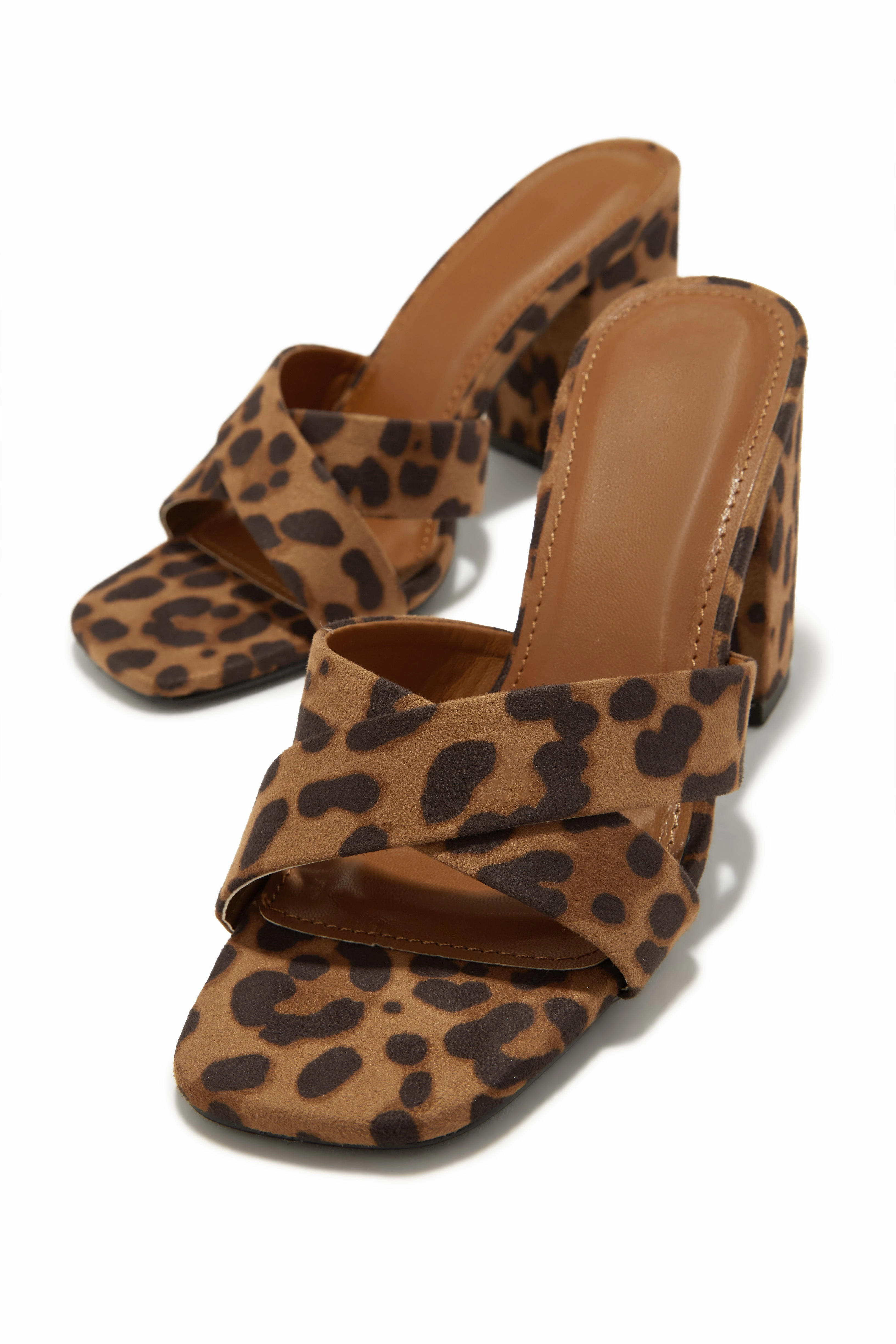 Joana Block Mid Heel Mules - Leopard