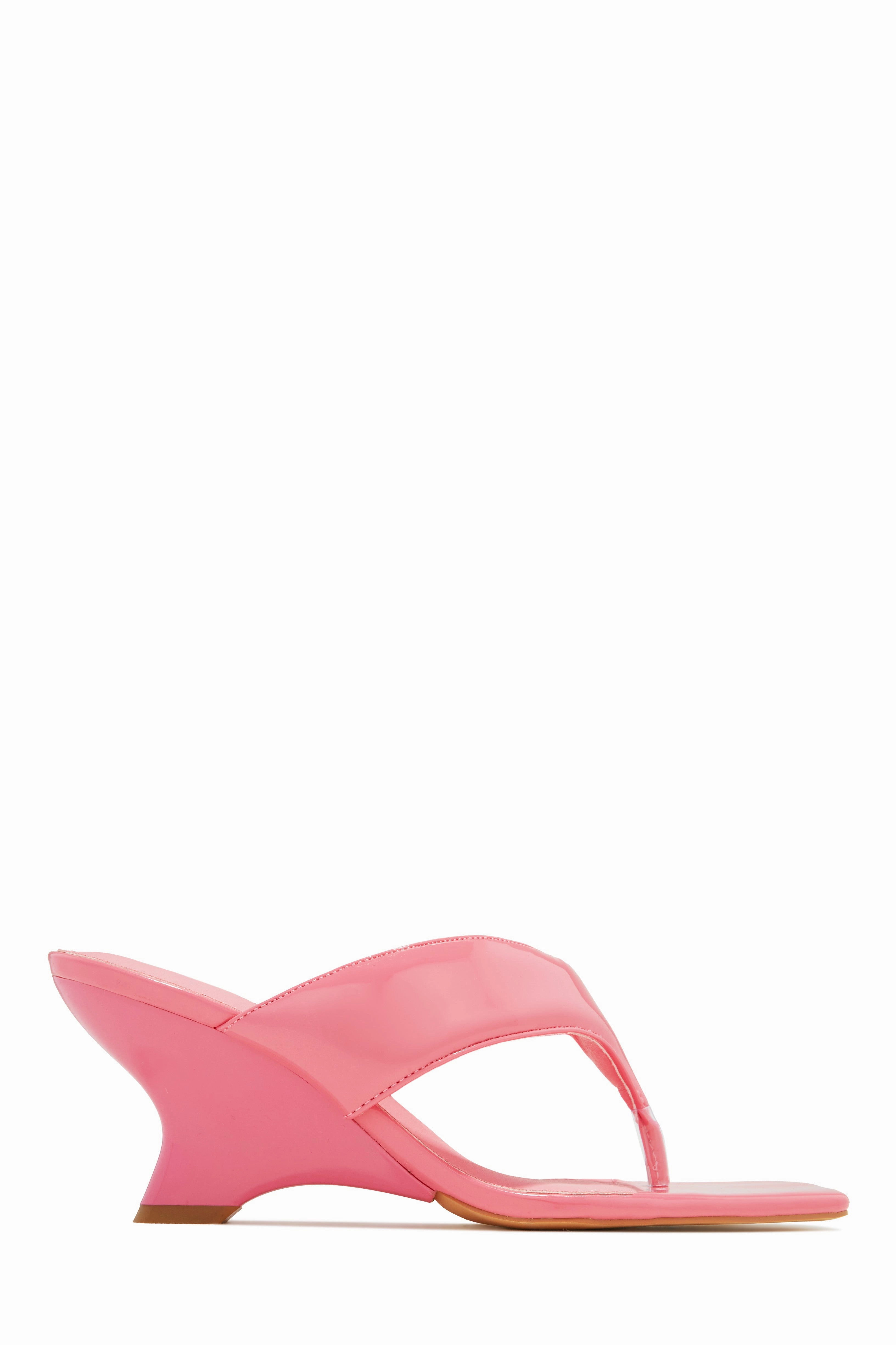 Kaline Thong Strap Mule Heels - Zebra
