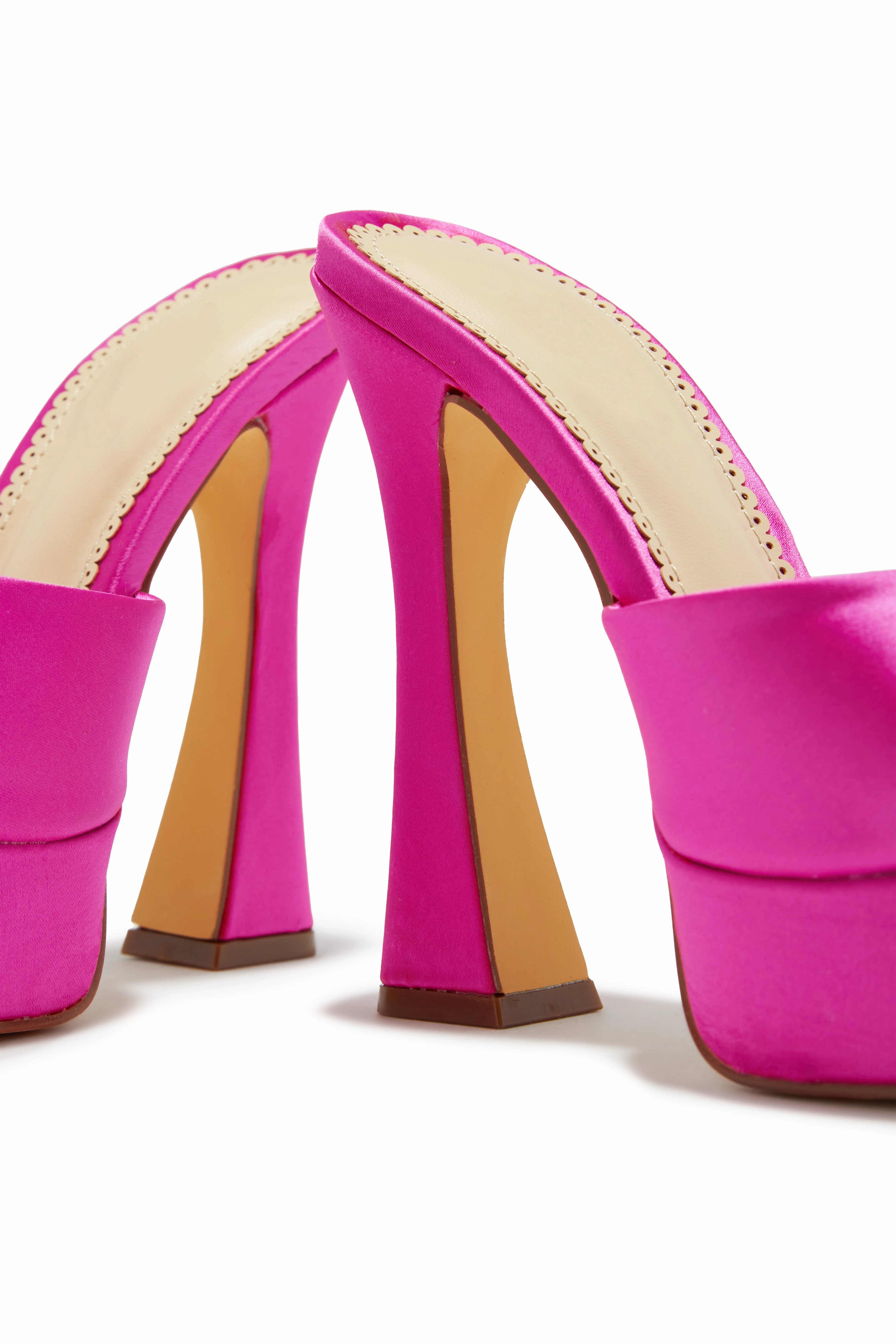 Kiani Platform High Heel Mules - Pink